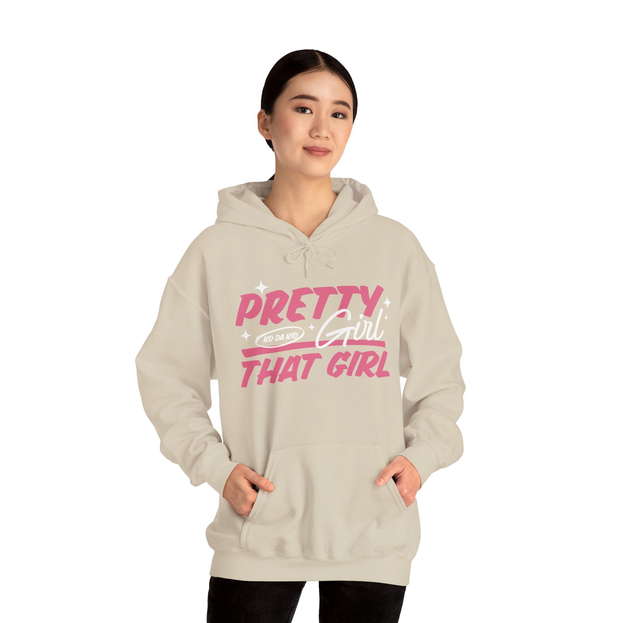 That Girl Hoodie - "Pretty Girl, " Pink Graphic Pullover