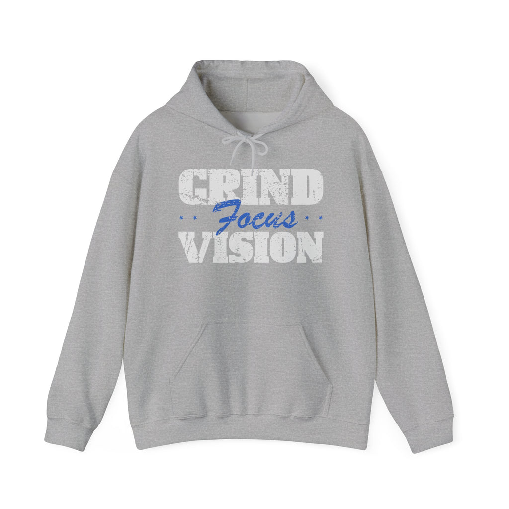Blue Grind Focus Vision Hoodie — Motivational Fitness Streetwear