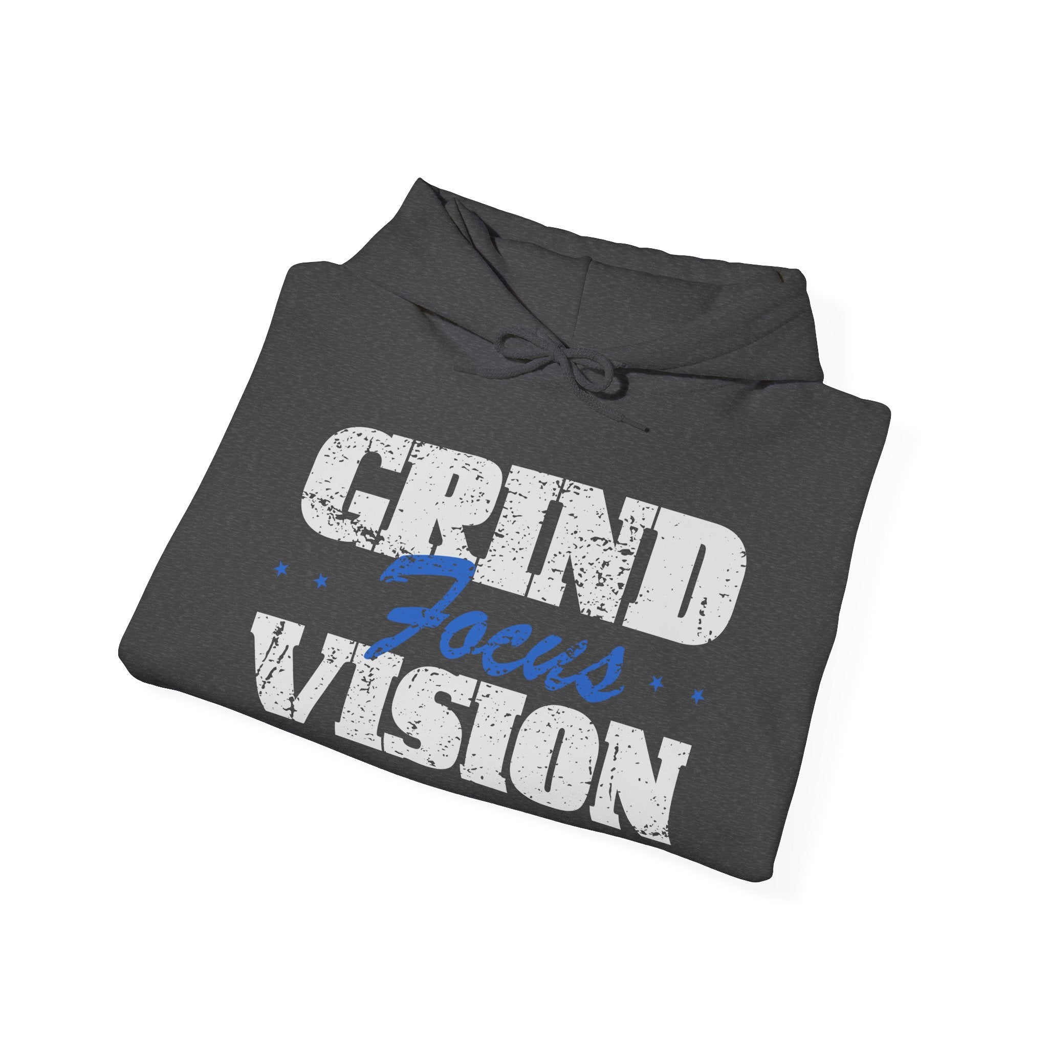 Blue Grind Focus Vision Hoodie — Motivational Fitness Streetwear