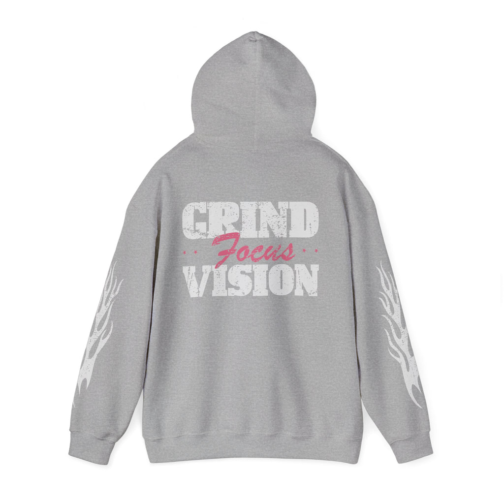 Hoodie — "Hood Star" Flame Sleeve Hoodie (Grind Focus Vision)