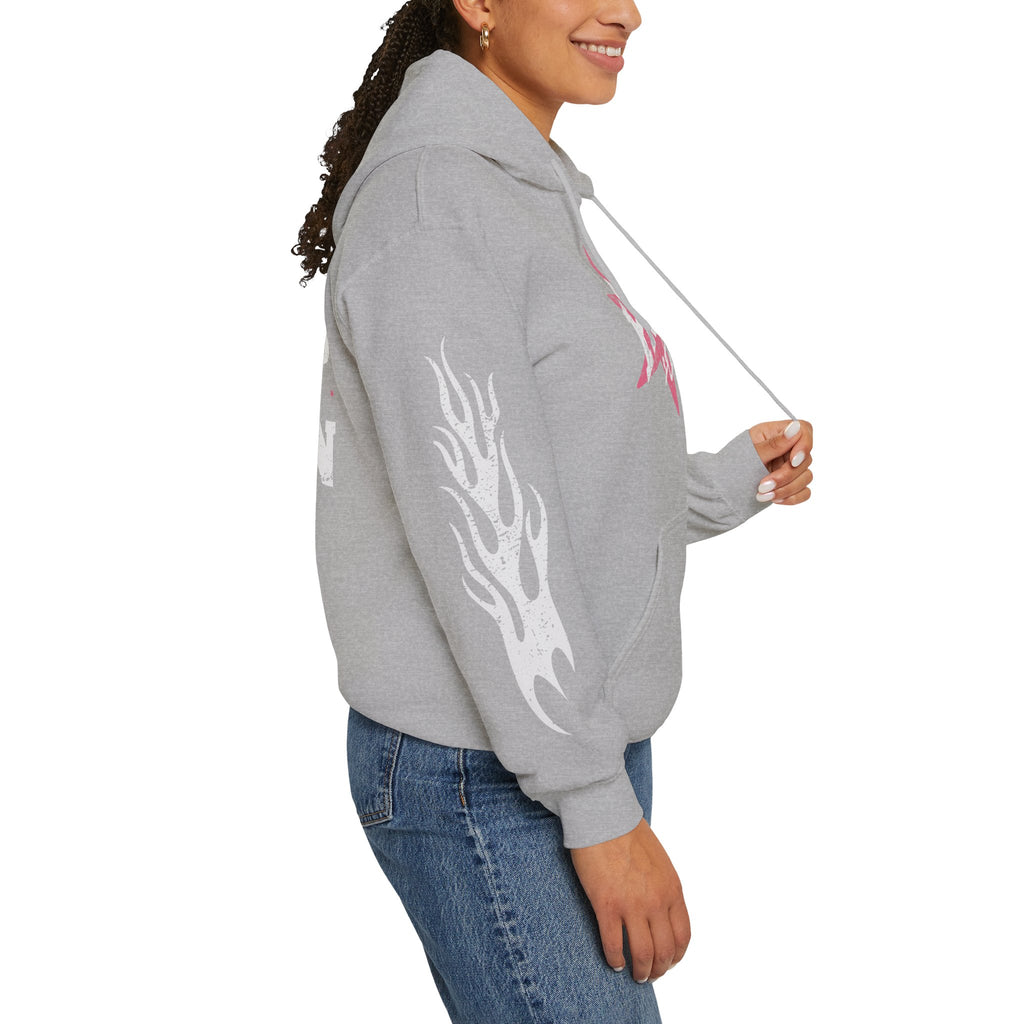 Hoodie — "Hood Star" Flame Sleeve Hoodie (Grind Focus Vision)