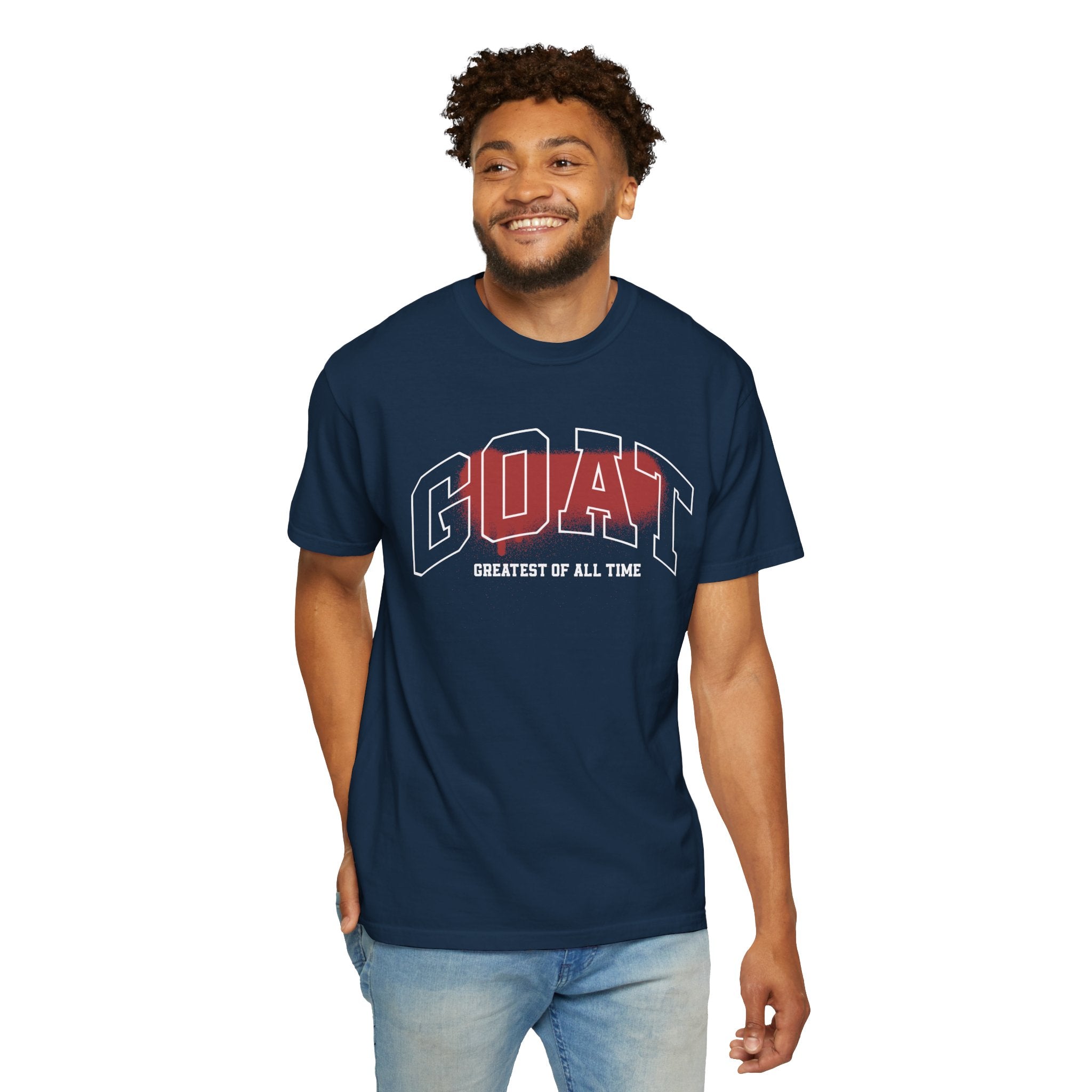 Unisex Garment-Dyed T-Shirt - GOAT (Greatest of All Time) Graphic Tee