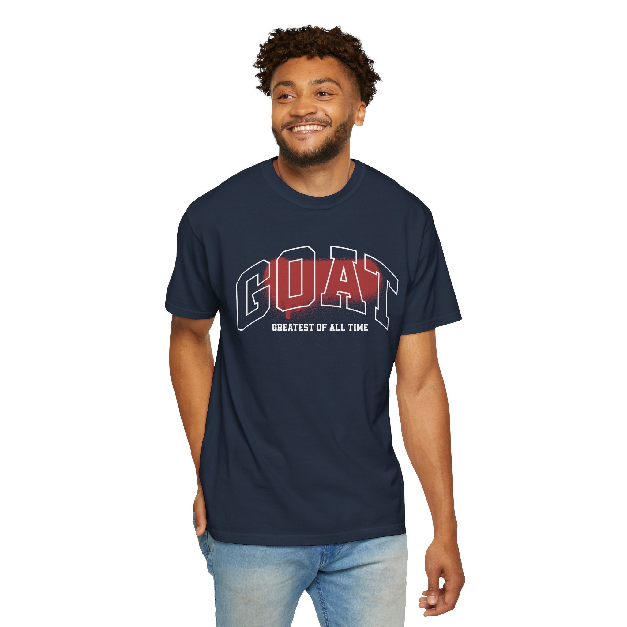 Unisex Garment-Dyed T-Shirt - GOAT (Greatest of All Time) Graphic Tee