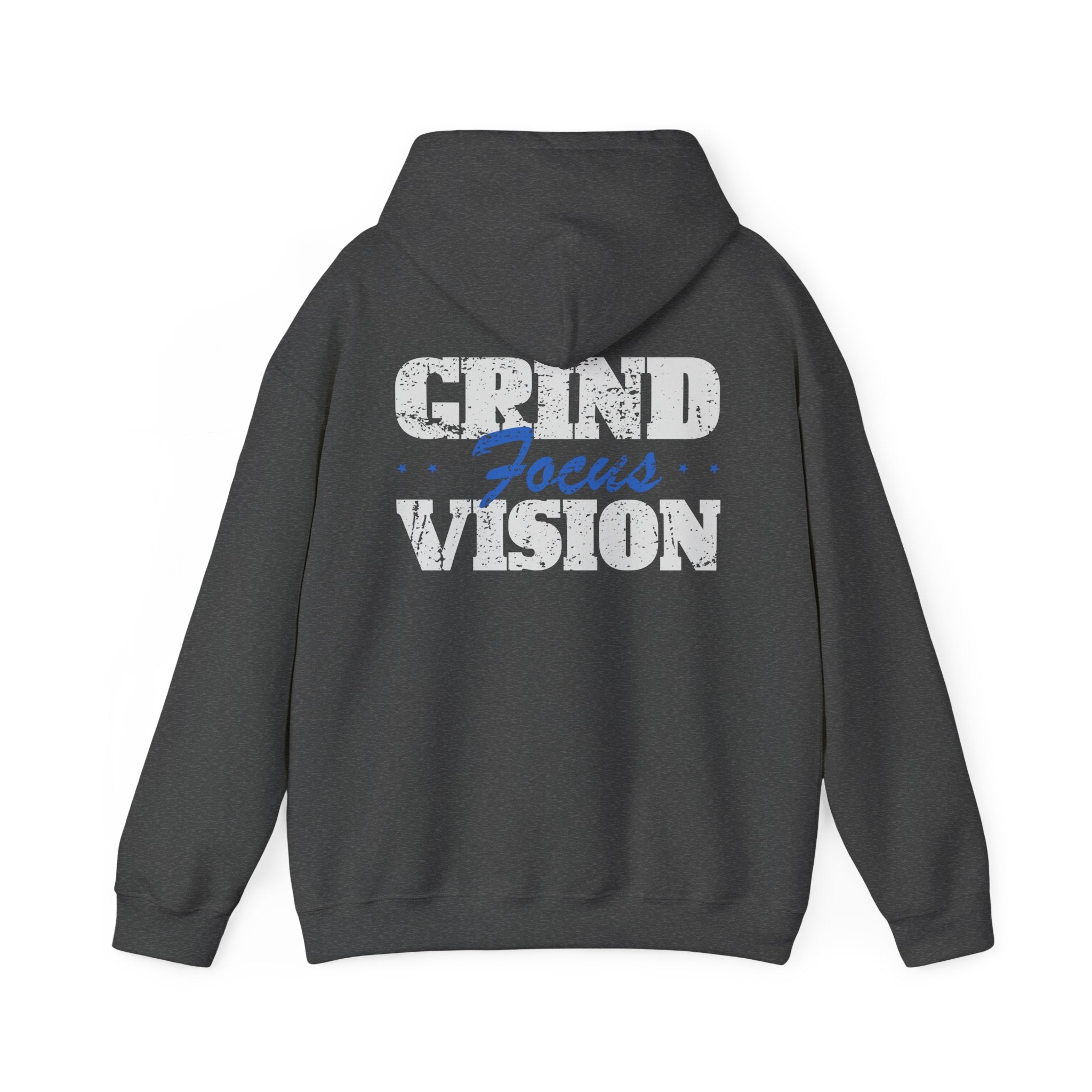 Blue Grind Focus Vision Hoodie — Motivational Fitness Streetwear