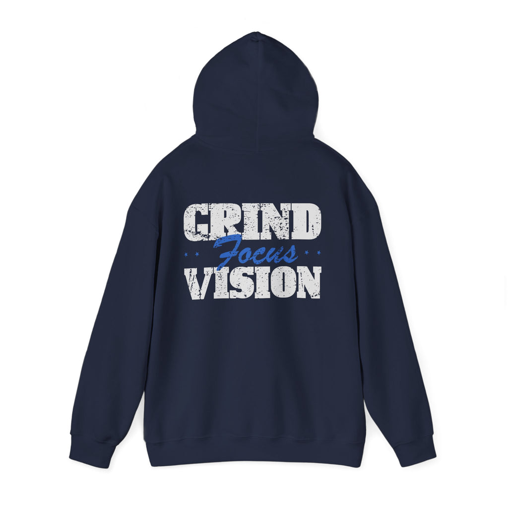Blue Grind Focus Vision Hoodie — Motivational Fitness Streetwear