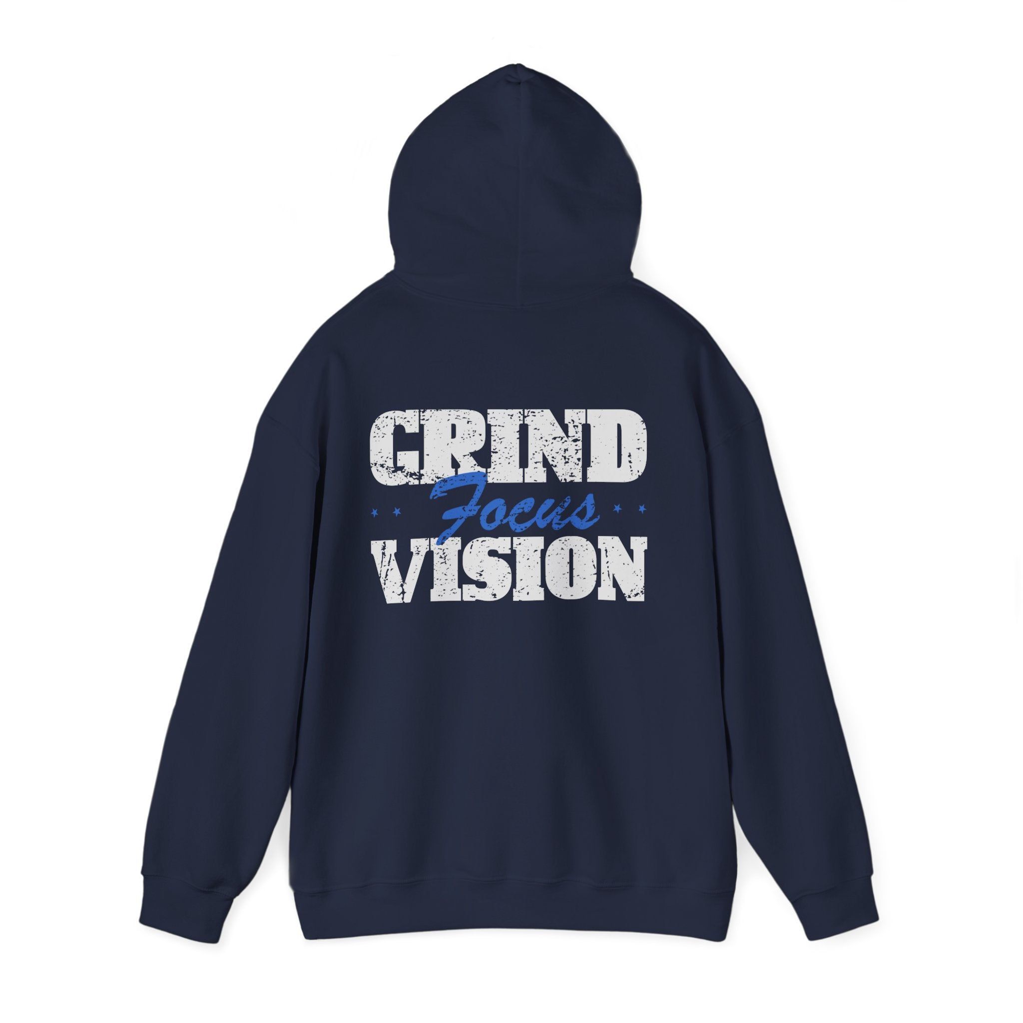 Blue Grind Focus Vision Hoodie — Motivational Fitness Streetwear