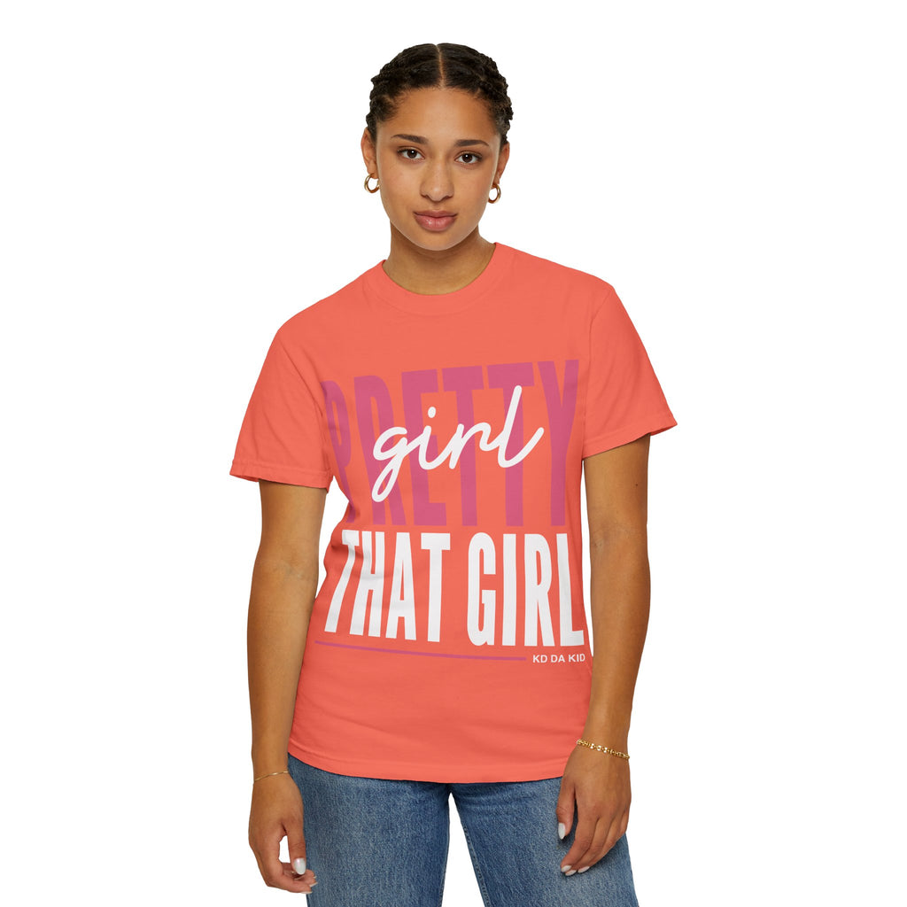 Adult That Girl Graphic T-Shirt — "Pretty Girl That Girl" Coral Tee