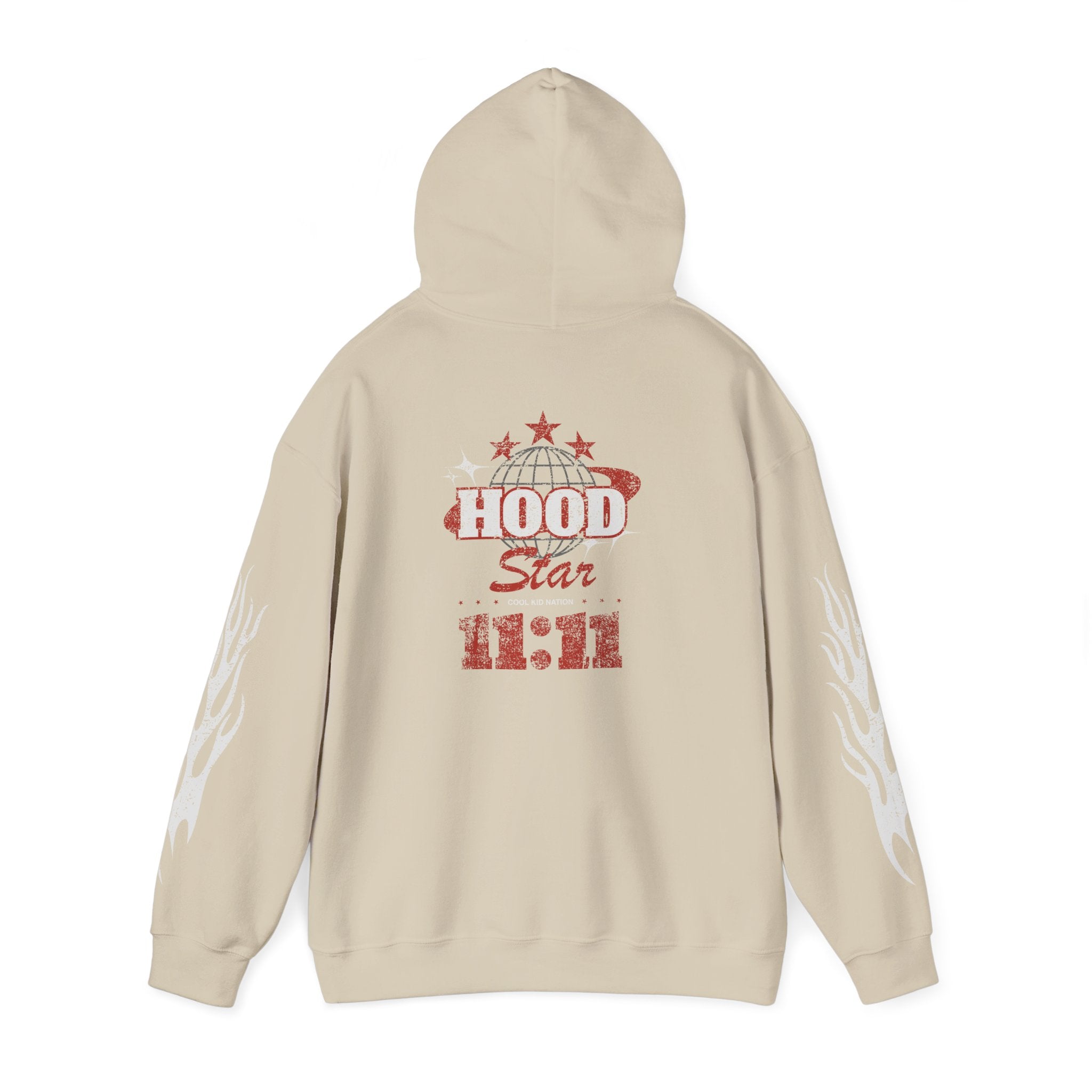 Hood Star Hoodie — Retro Globe Graphic Pullover