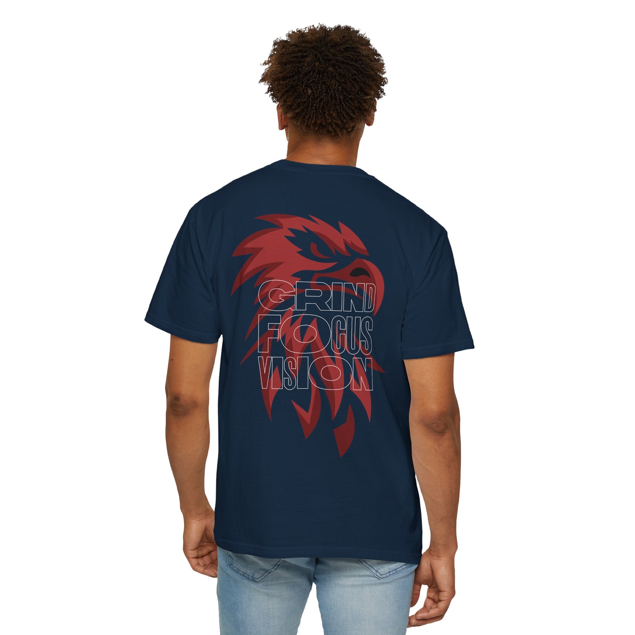 Grind Focus Vision Unisex Garment-Dyed T-Shirt - Motivational Graphic Tee