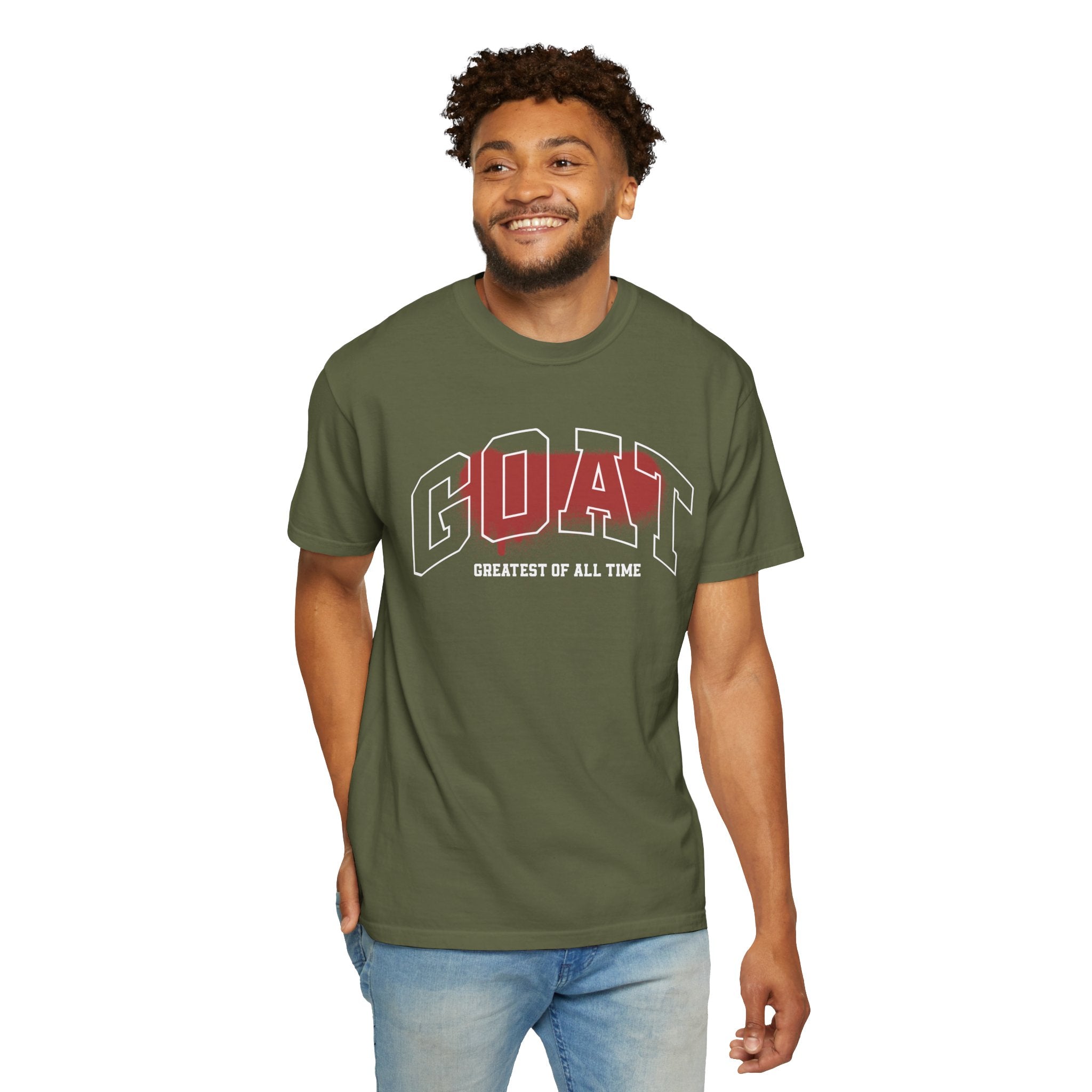 Unisex Garment-Dyed T-Shirt - GOAT (Greatest of All Time) Graphic Tee