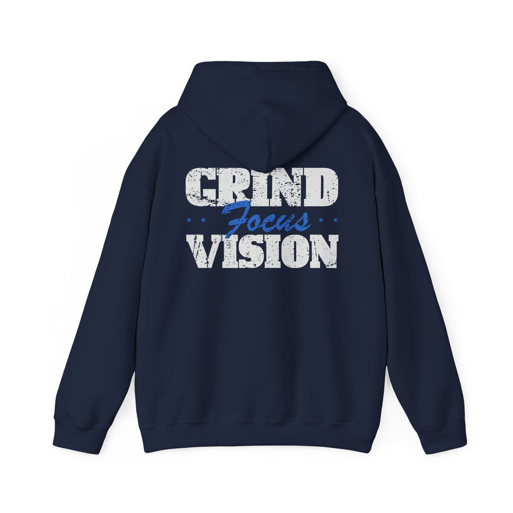 Blue Grind Focus Vision Hoodie — Motivational Fitness Streetwear