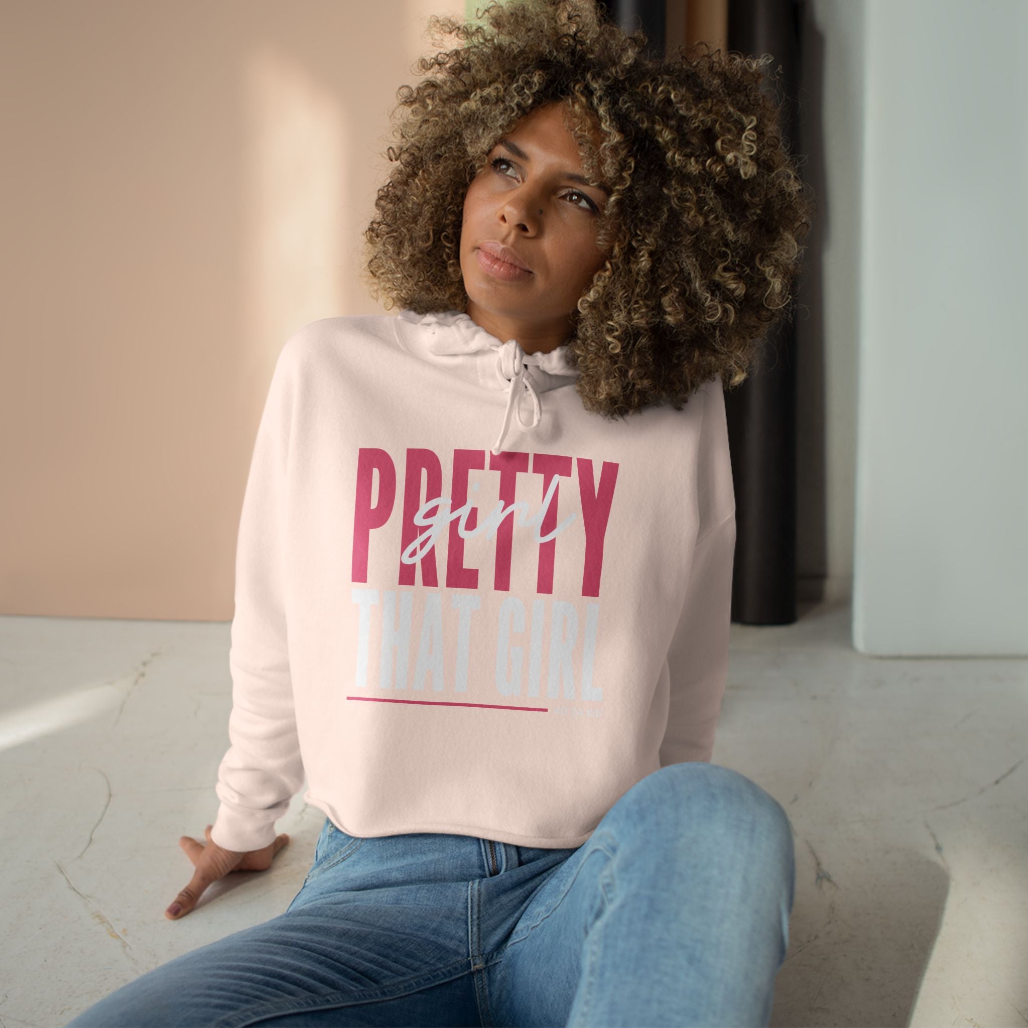 That Girl Crop Hoodie – "Pretty Girl" Graphic Cropped Pullover