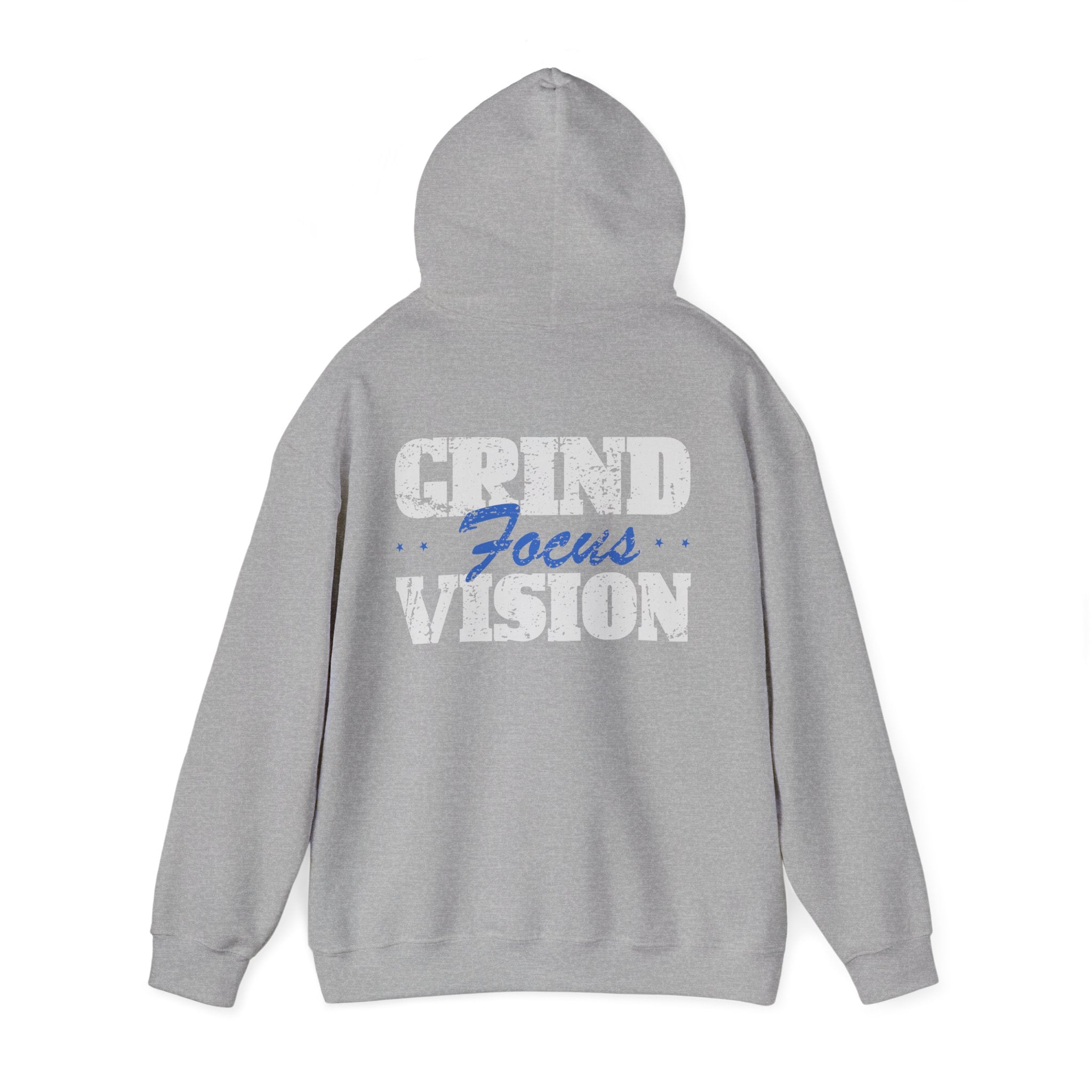 Blue Grind Focus Vision Hoodie — Motivational Fitness Streetwear