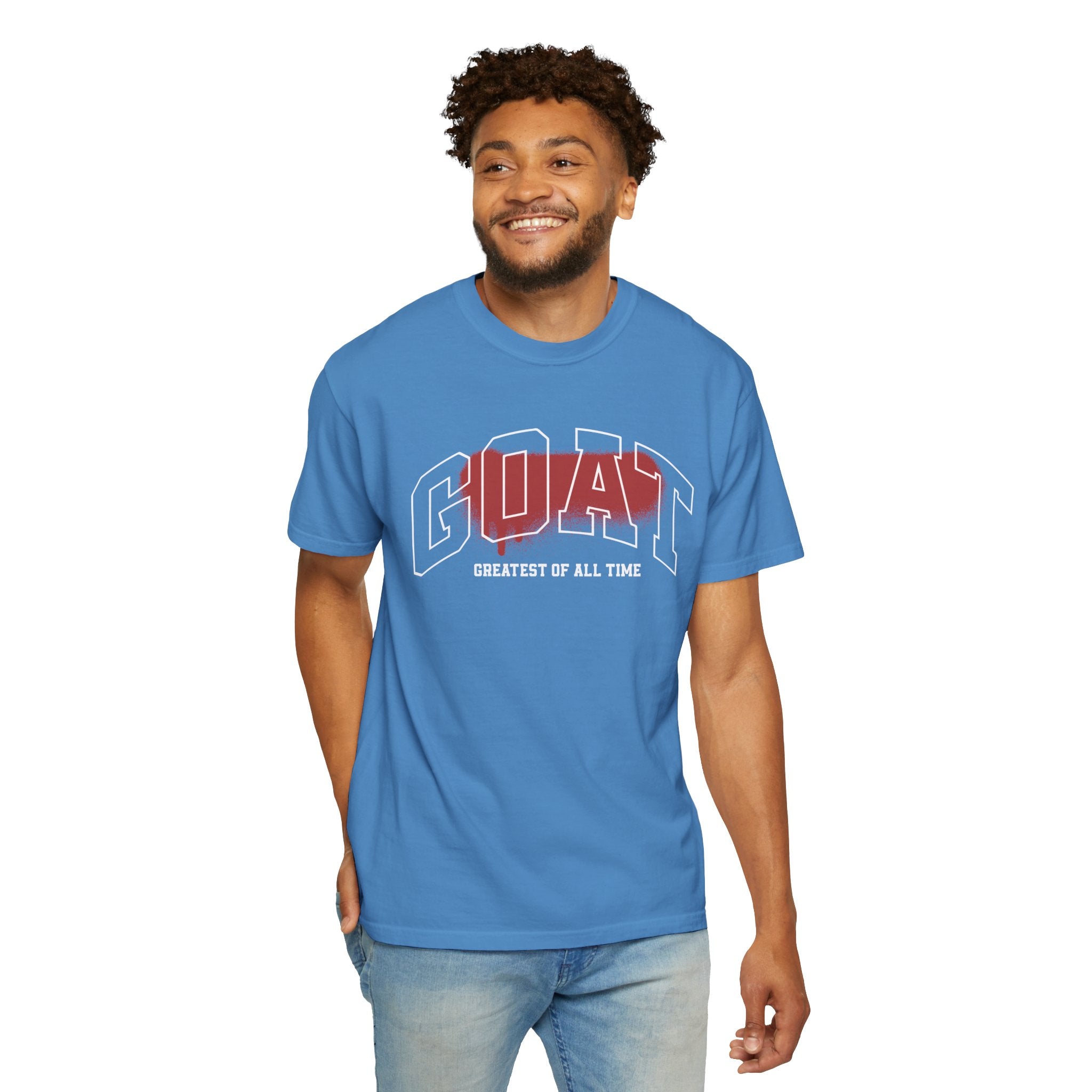 Unisex Garment-Dyed T-Shirt - GOAT (Greatest of All Time) Graphic Tee