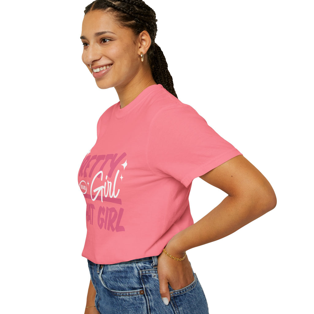 Pretty Girl That Girl T-Shirt – Retro Pink & Orange Graphic Tee