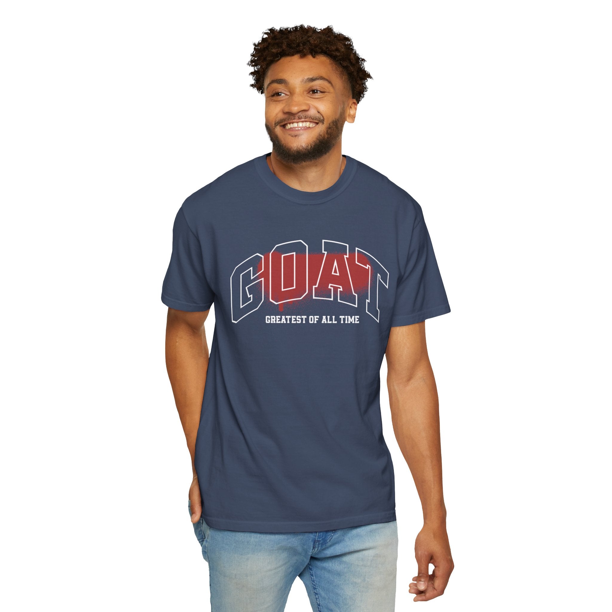 Unisex Garment-Dyed T-Shirt - GOAT (Greatest of All Time) Graphic Tee