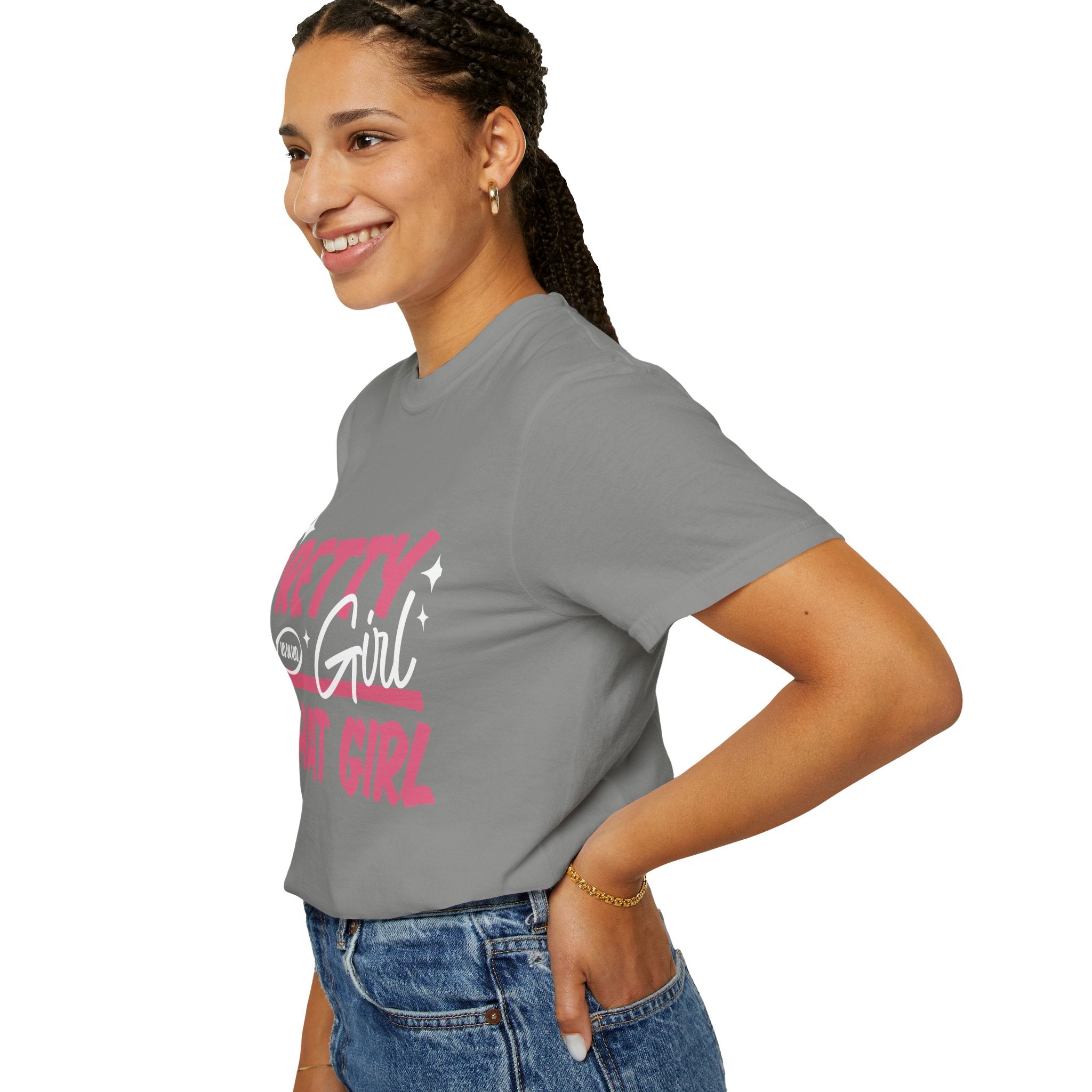 Pretty Girl That Girl T-Shirt – Retro Pink & Orange Graphic Tee