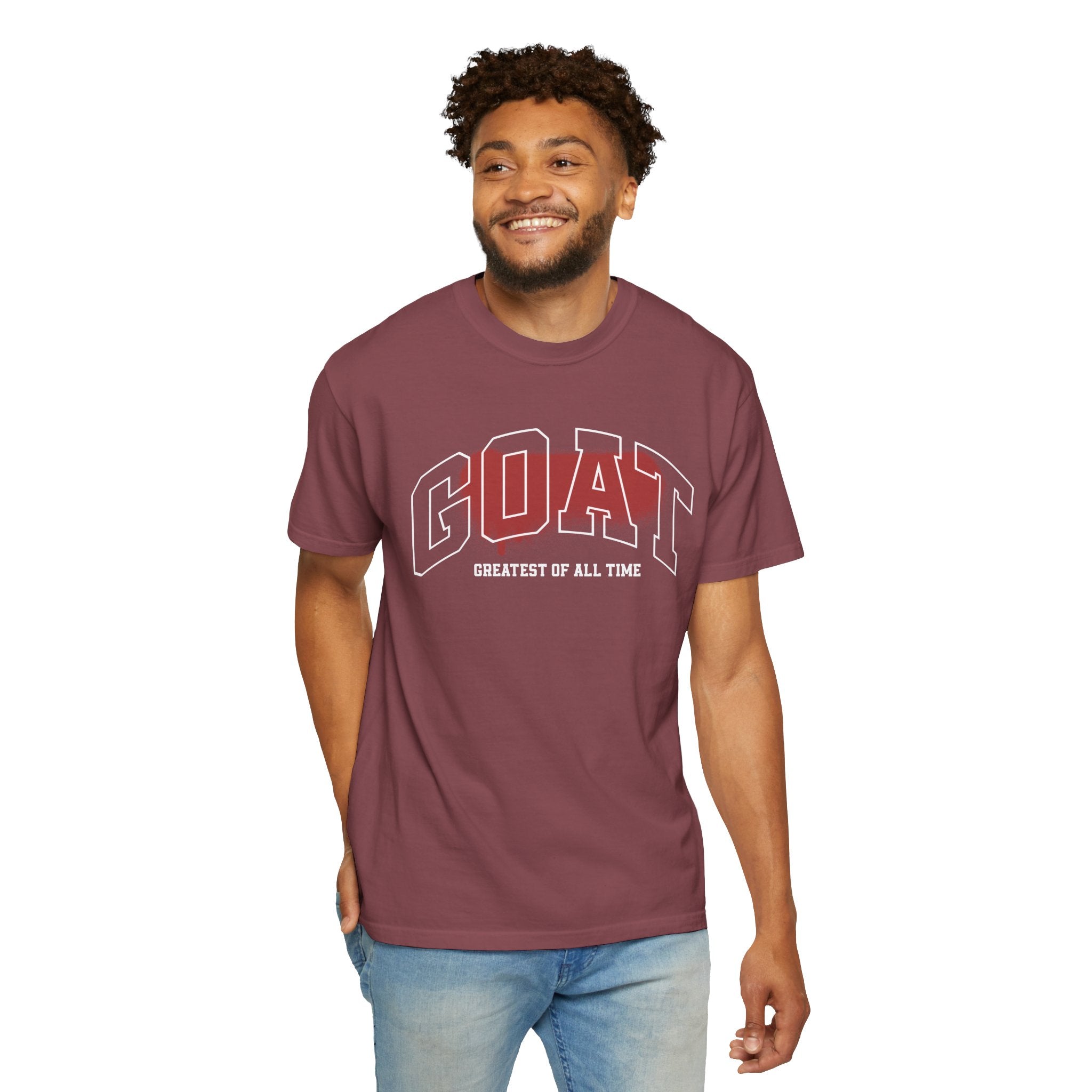 Unisex Garment-Dyed T-Shirt - GOAT (Greatest of All Time) Graphic Tee
