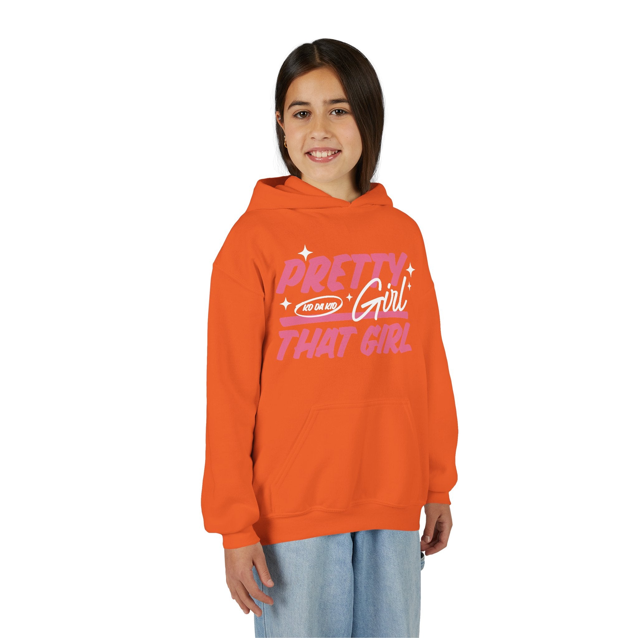 Youth Pretty Girl That Girl Hoodie – Youth Pink Retro Graphic Sweatshirt