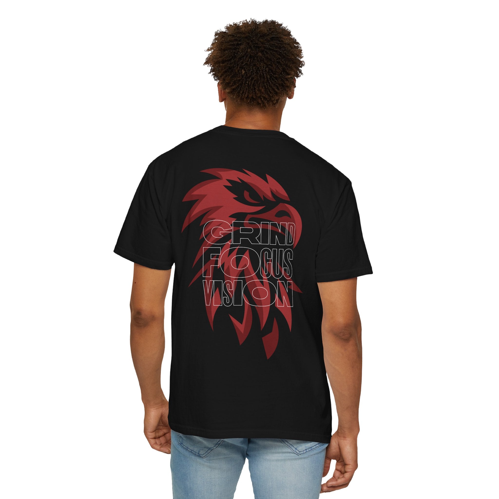 Grind Focus Vision Unisex Garment-Dyed T-Shirt - Motivational Graphic Tee