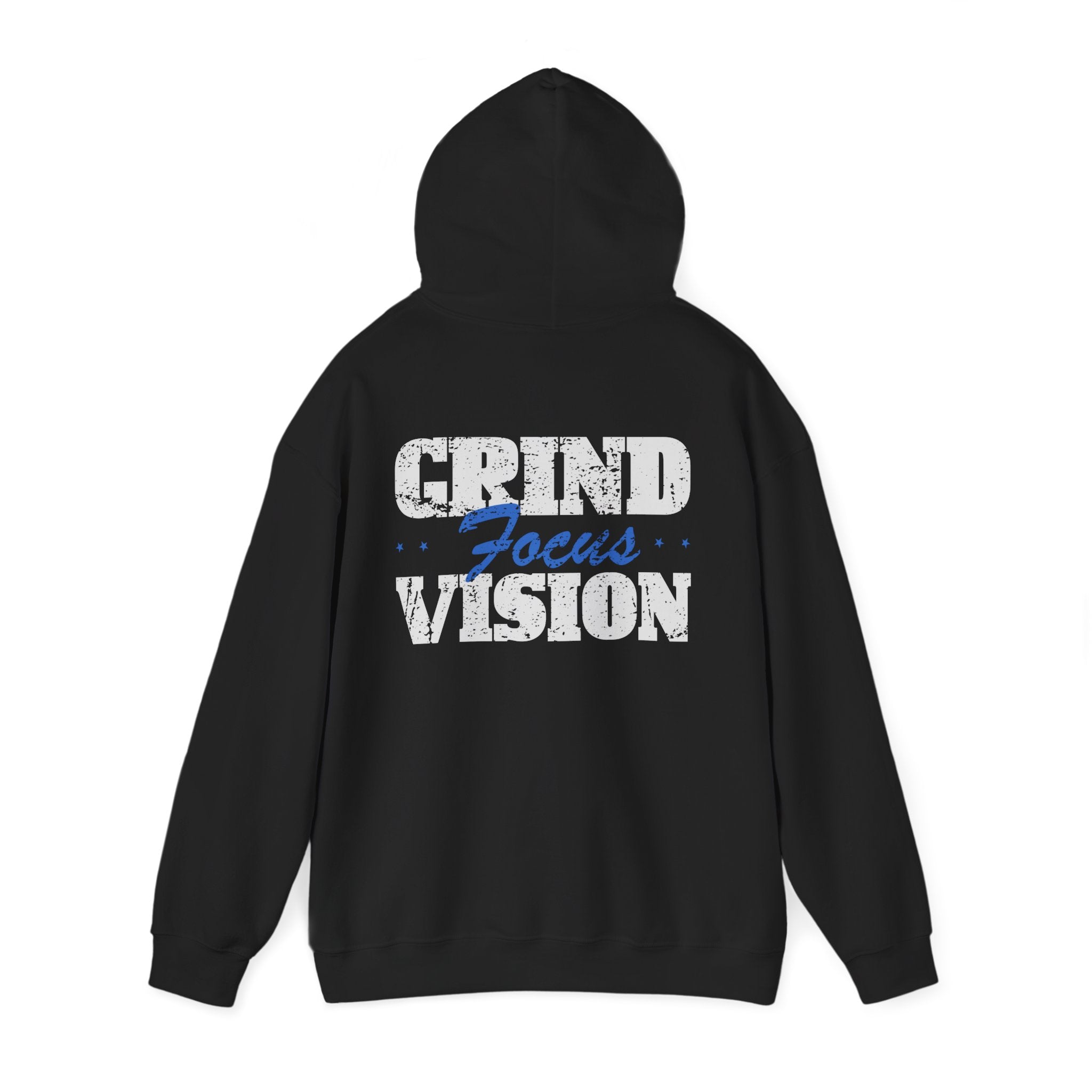 Blue Grind Focus Vision Hoodie — Motivational Fitness Streetwear