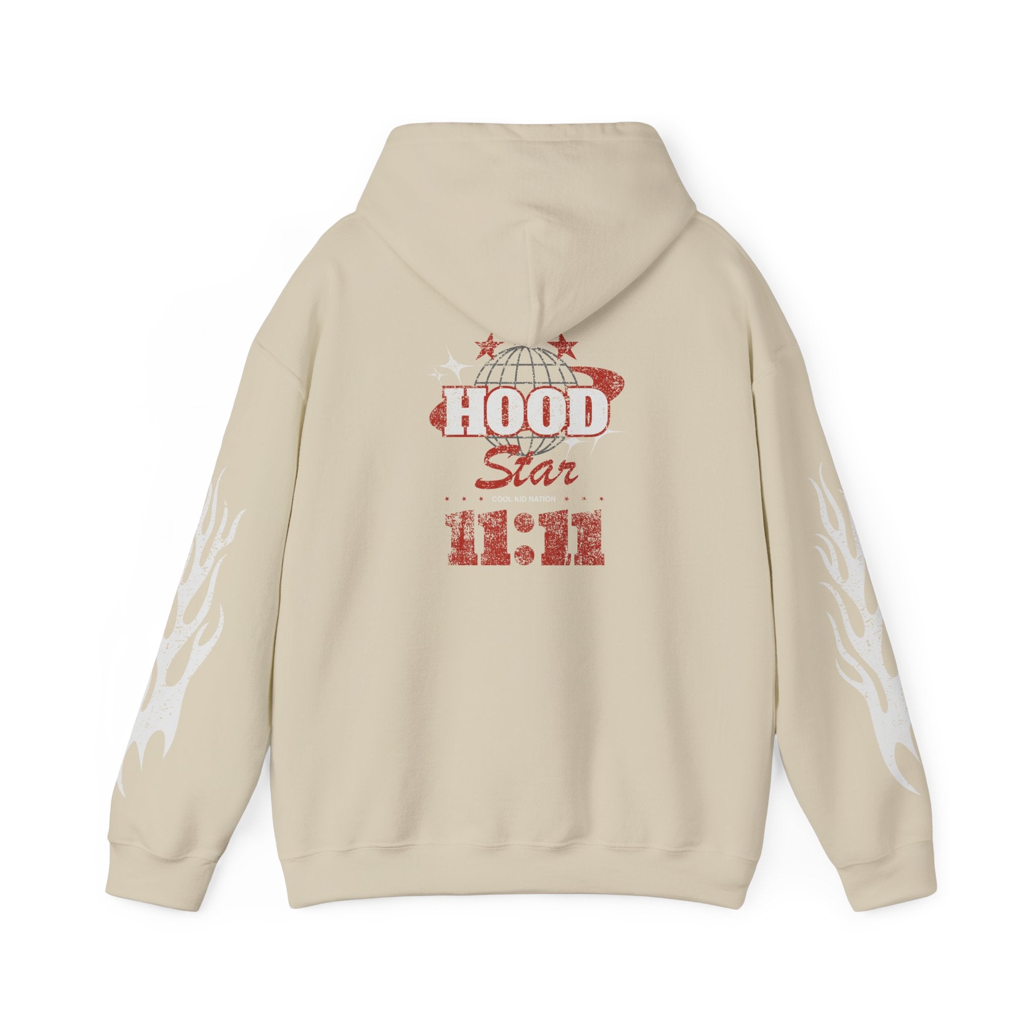 Hood Star Hoodie — Retro Globe Graphic Pullover