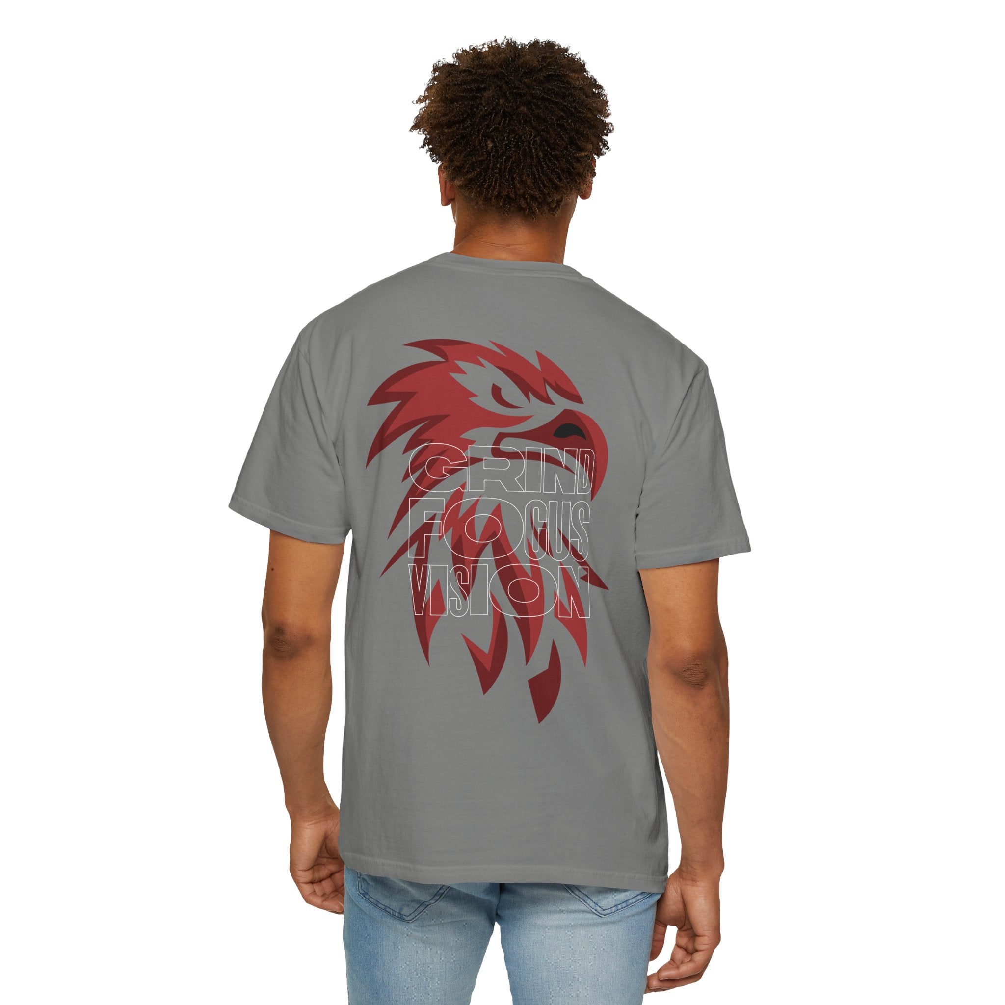 Grind Focus Vision Unisex Garment-Dyed T-Shirt - Motivational Graphic Tee