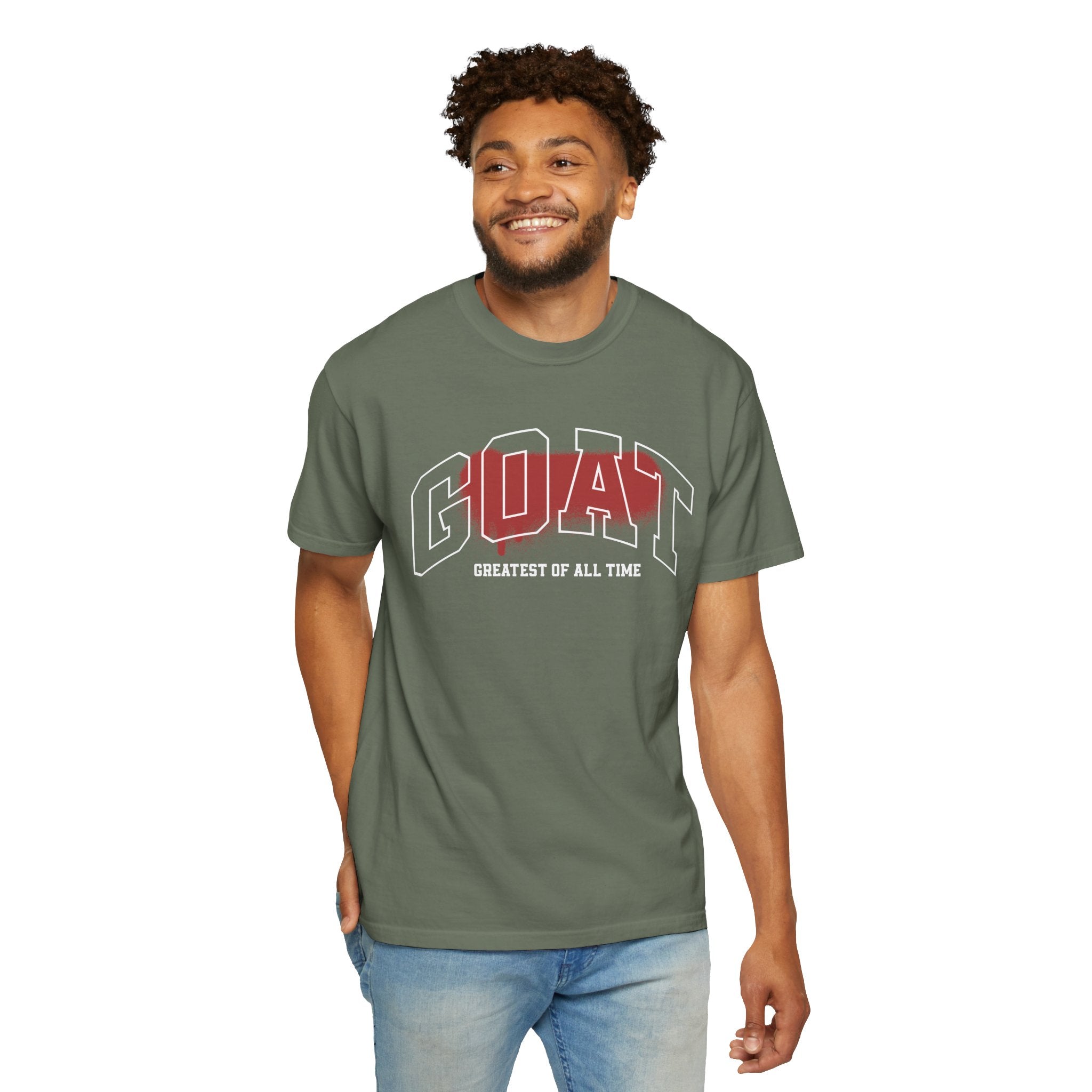 Unisex Garment-Dyed T-Shirt - GOAT (Greatest of All Time) Graphic Tee