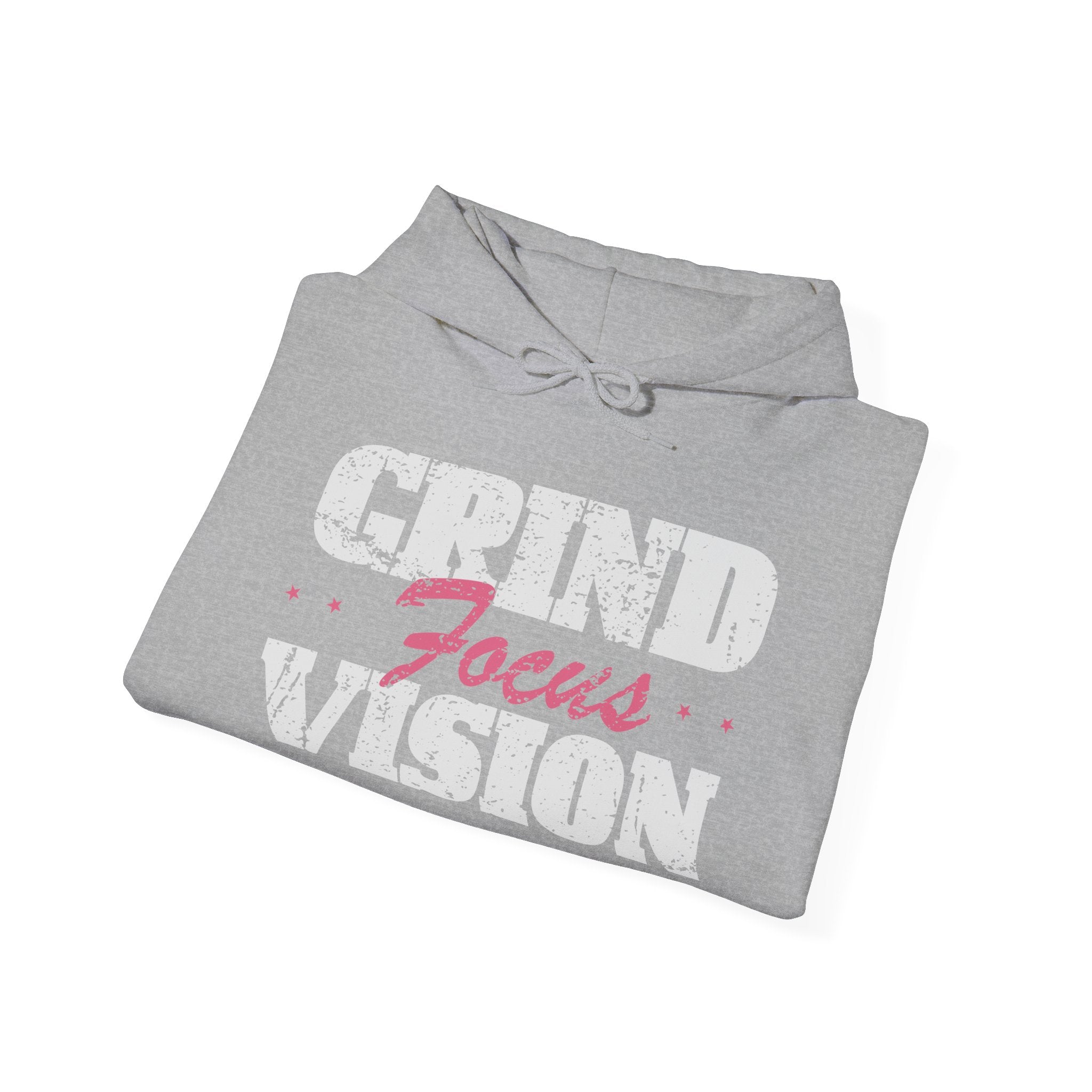 Pink Grind Focus Vision Hoodie — Motivational Gym & Hustle Pullover