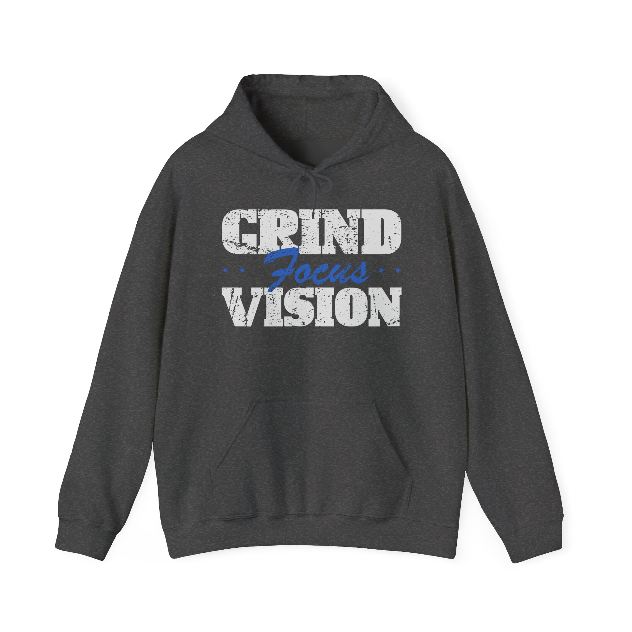 Blue Grind Focus Vision Hoodie — Motivational Fitness Streetwear