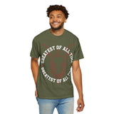 Unisex Garment-Dyed T-shirt - 'Greatest of All Time' Goat Design
