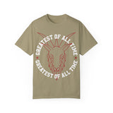 Unisex Garment-Dyed T-shirt - 'Greatest of All Time' Goat Design