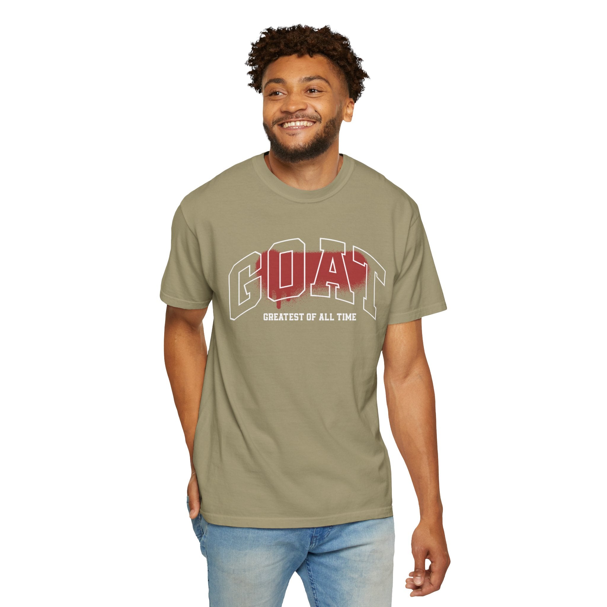Unisex Garment-Dyed T-Shirt - GOAT (Greatest of All Time) Graphic Tee