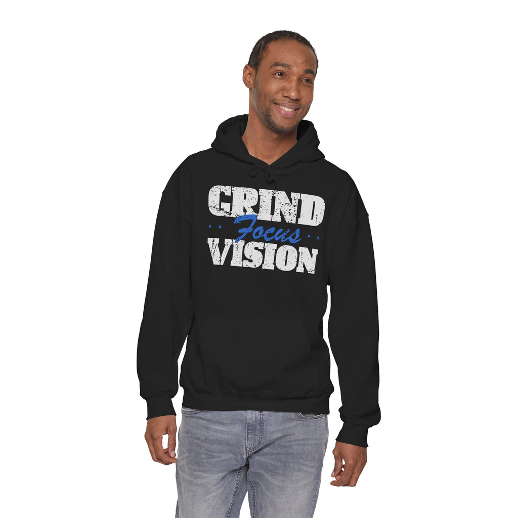 Blue Grind Focus Vision Hoodie — Motivational Fitness Streetwear