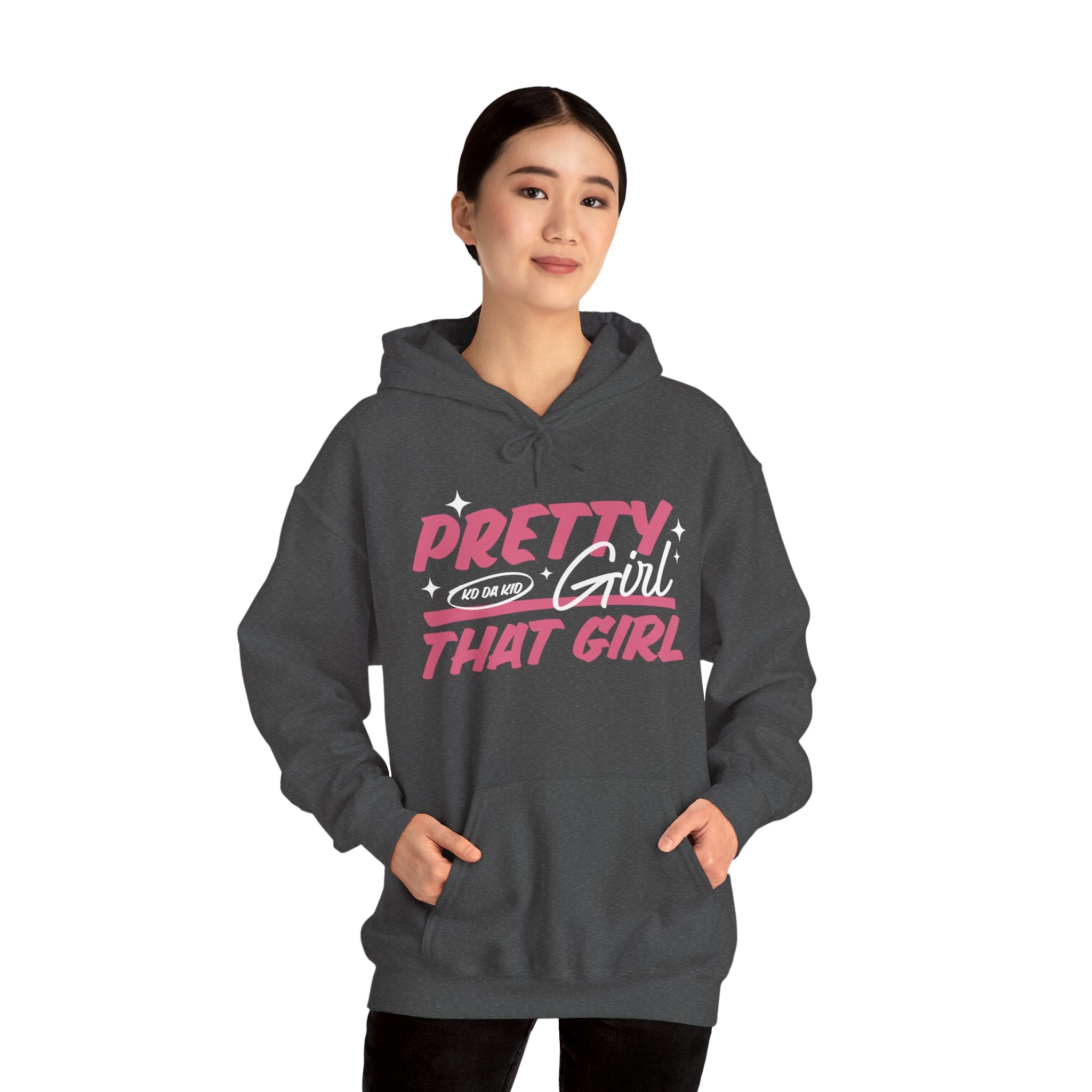 That Girl Hoodie - "Pretty Girl, " Pink Graphic Pullover