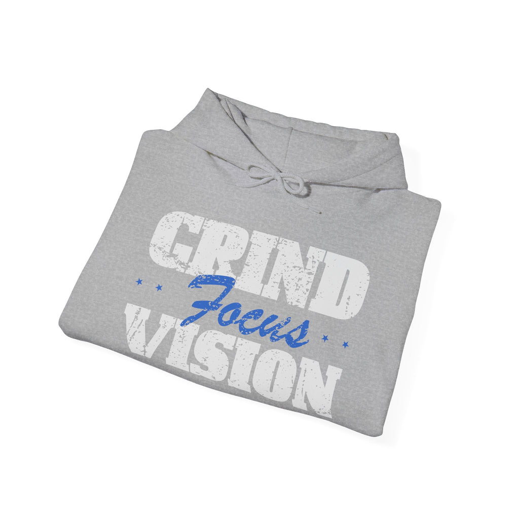 Blue Grind Focus Vision Hoodie — Motivational Fitness Streetwear