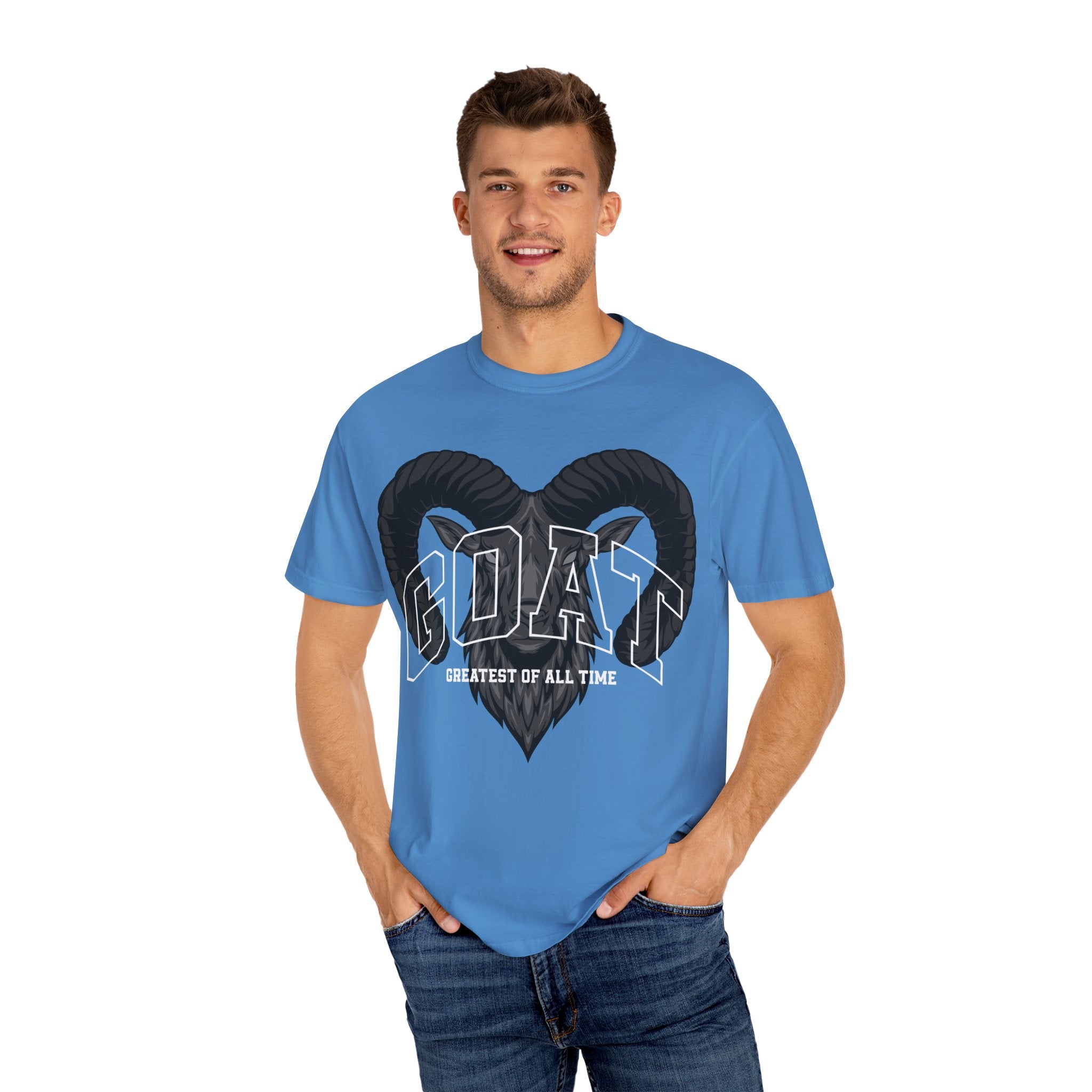 Unisex Garment-Dyed T-Shirt - GOAT Design, Greatest of All Time