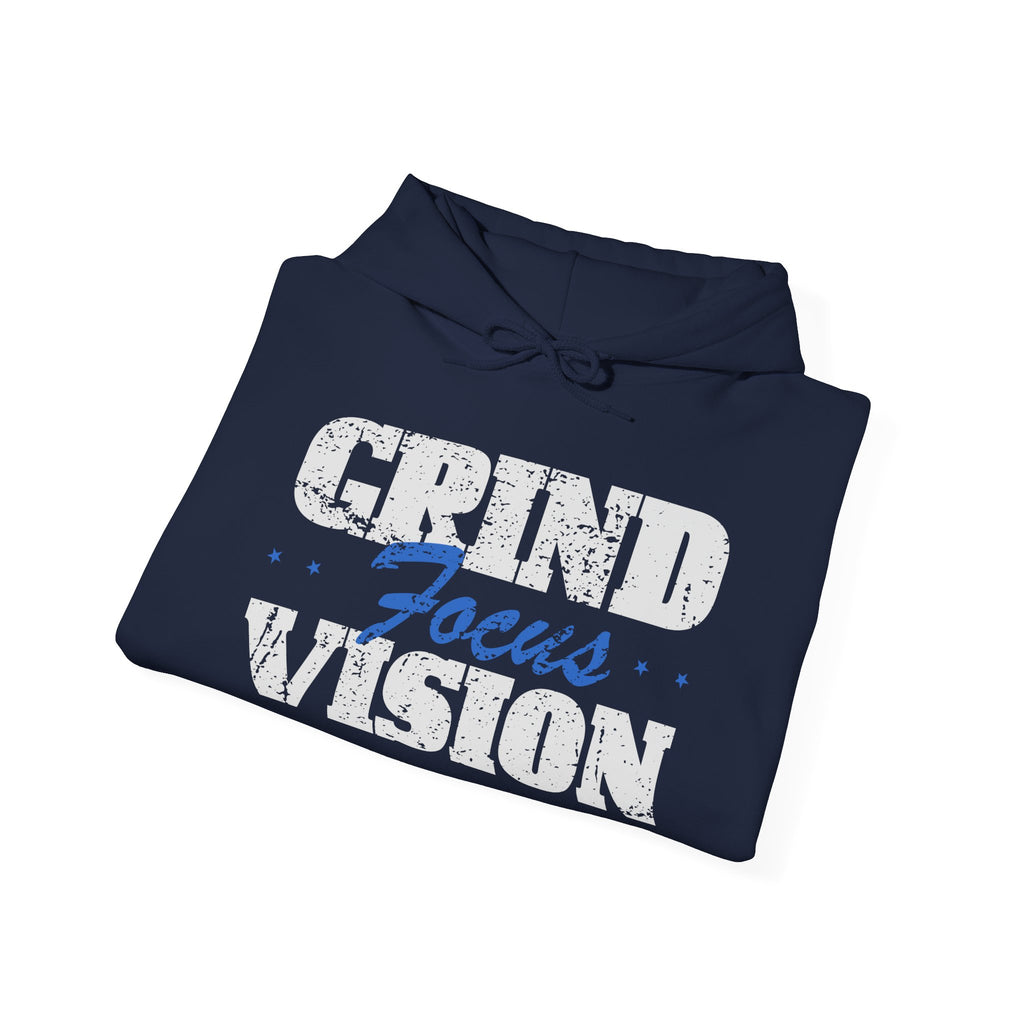 Blue Grind Focus Vision Hoodie — Motivational Fitness Streetwear
