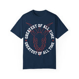 Unisex Garment-Dyed T-shirt - 'Greatest of All Time' Goat Design