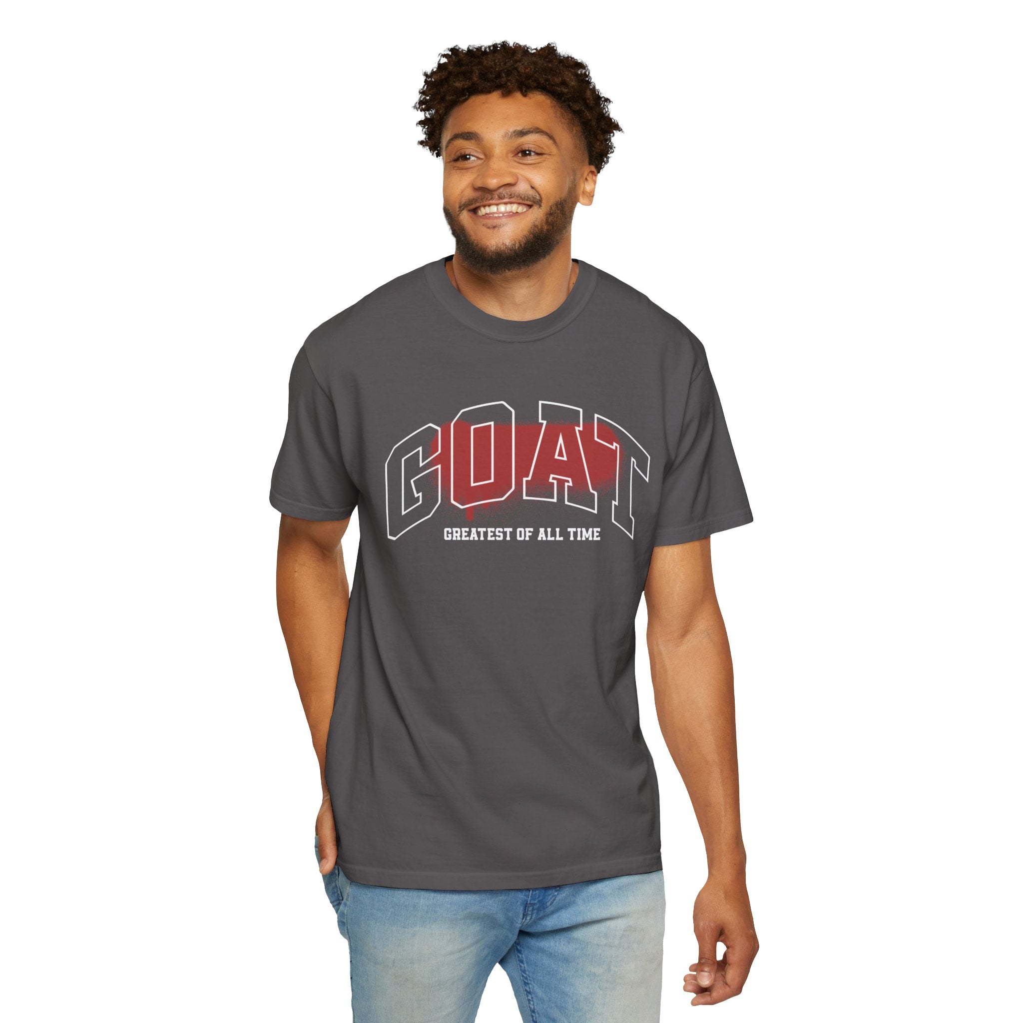 Unisex Garment-Dyed T-Shirt - GOAT (Greatest of All Time) Graphic Tee