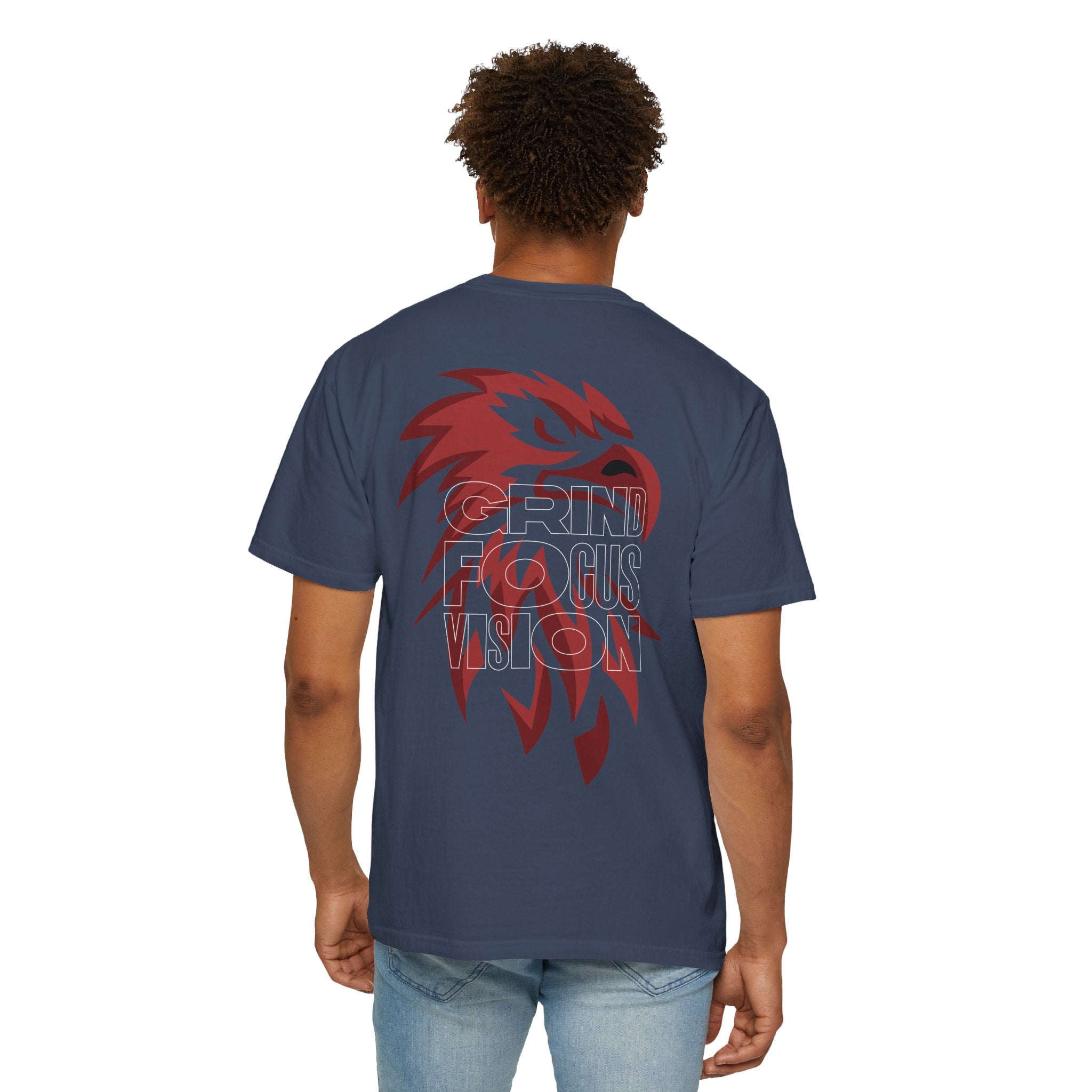 Grind Focus Vision Unisex Garment-Dyed T-Shirt - Motivational Graphic Tee