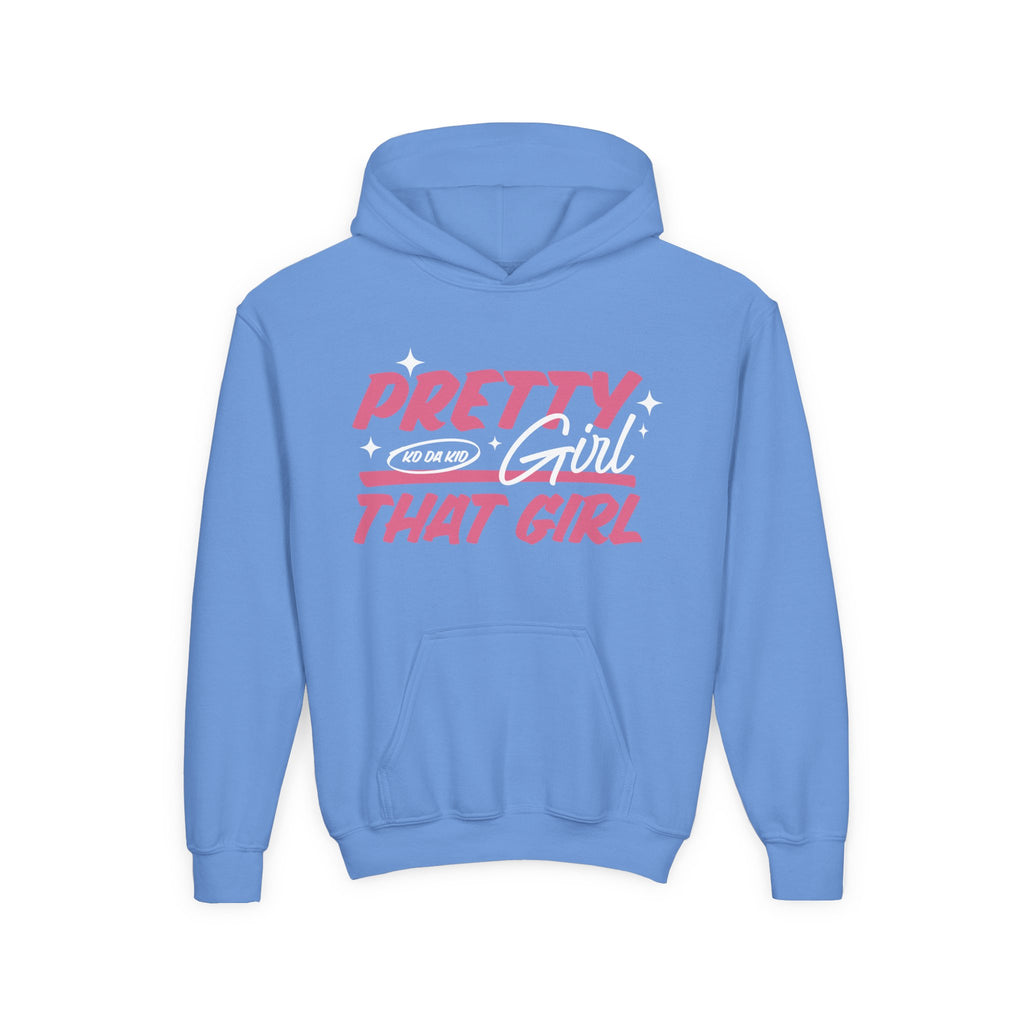 Youth Pretty Girl That Girl Hoodie – Youth Pink Retro Graphic Sweatshirt