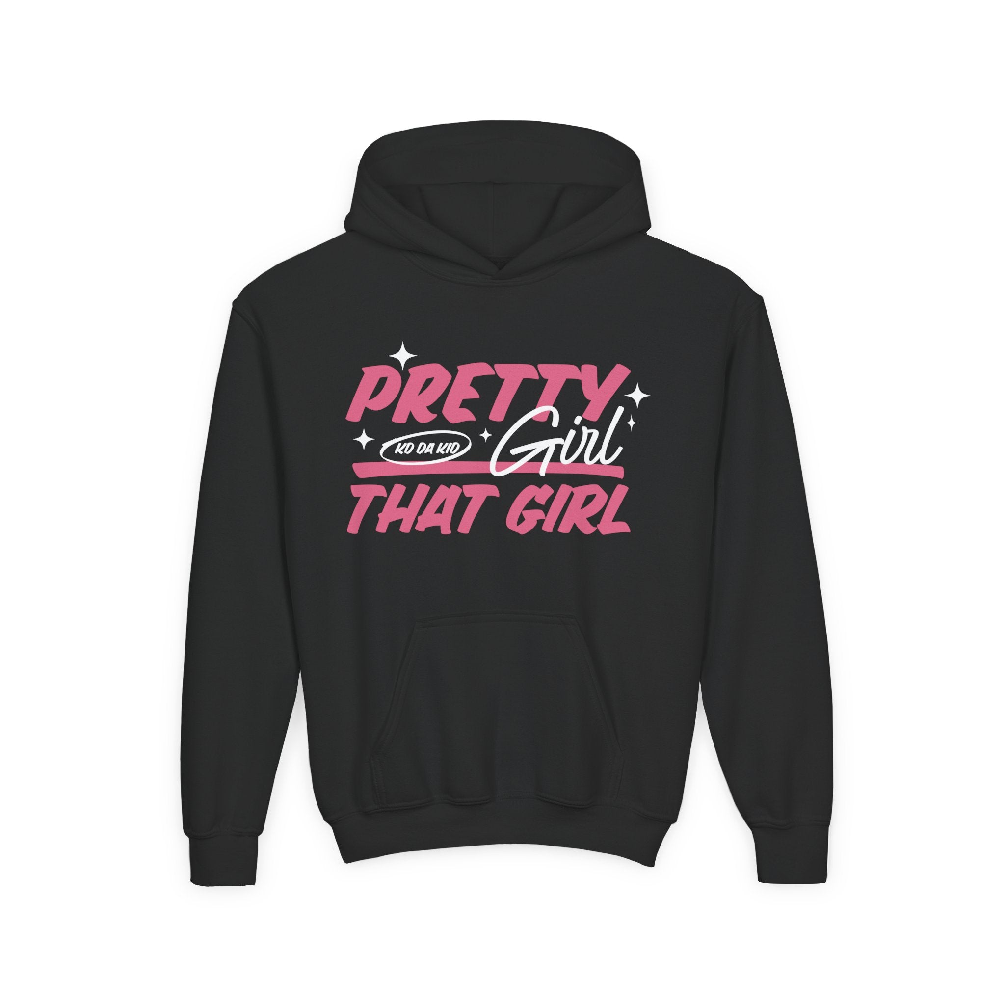 Youth Pretty Girl That Girl Hoodie – Youth Pink Retro Graphic Sweatshirt