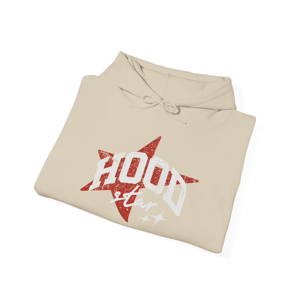 Hoodie — 'Hood Star' Flame Sleeve Hoodie | Grind Focus Vision Graphic Pullover