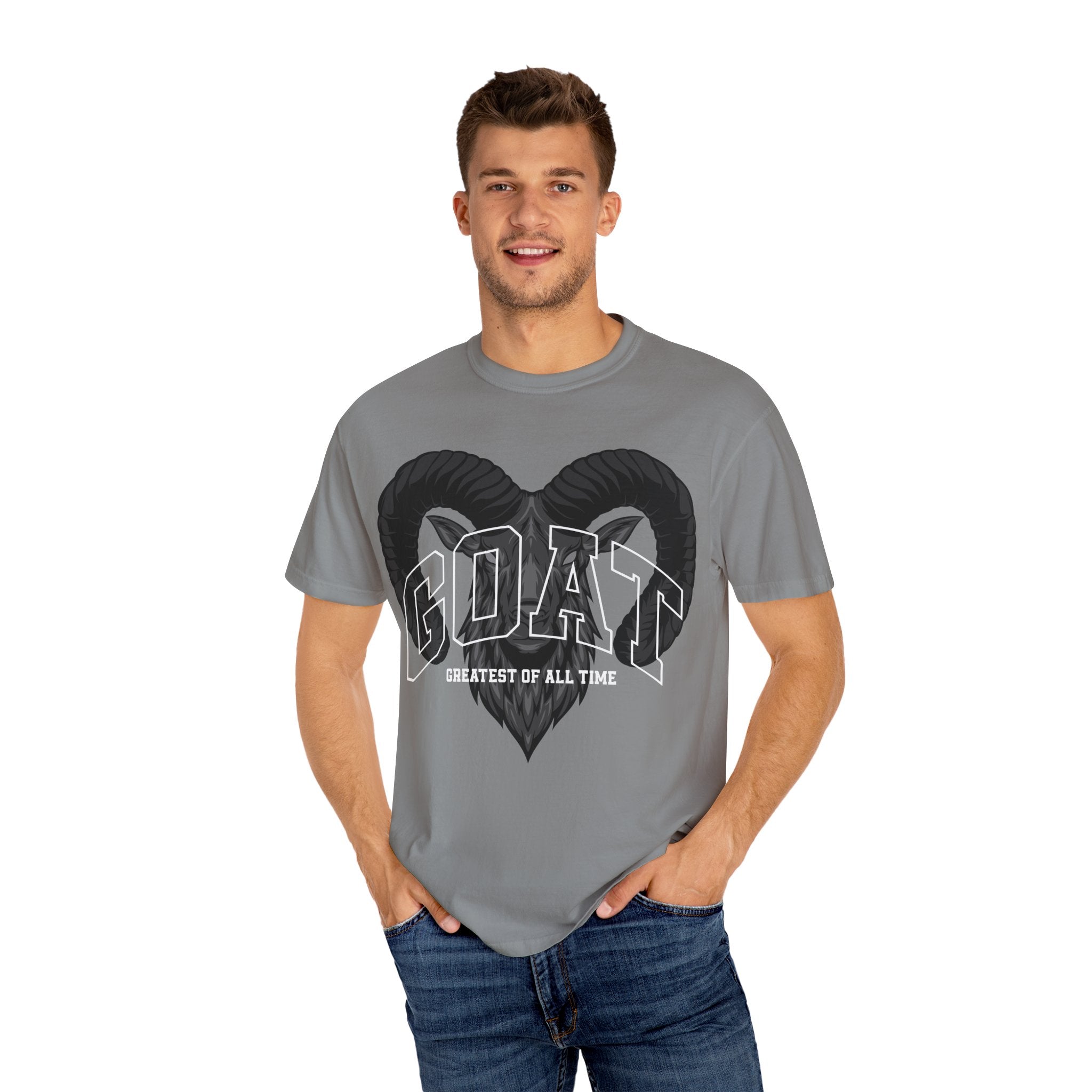 Unisex Garment-Dyed T-Shirt - GOAT Design, Greatest of All Time
