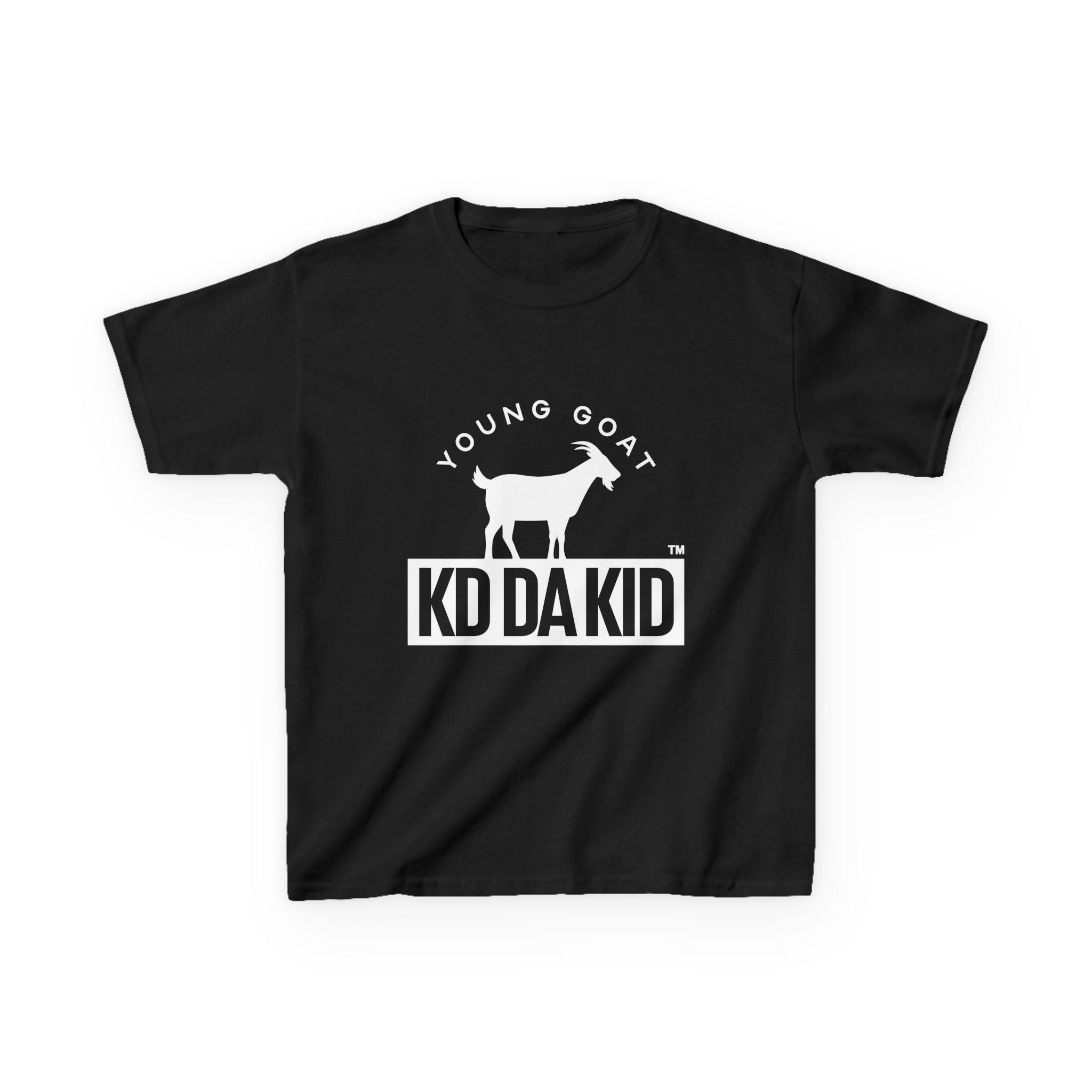 Young Goat Kids Tee - Cool Black Cotton T-shirt for Young Trendsetters