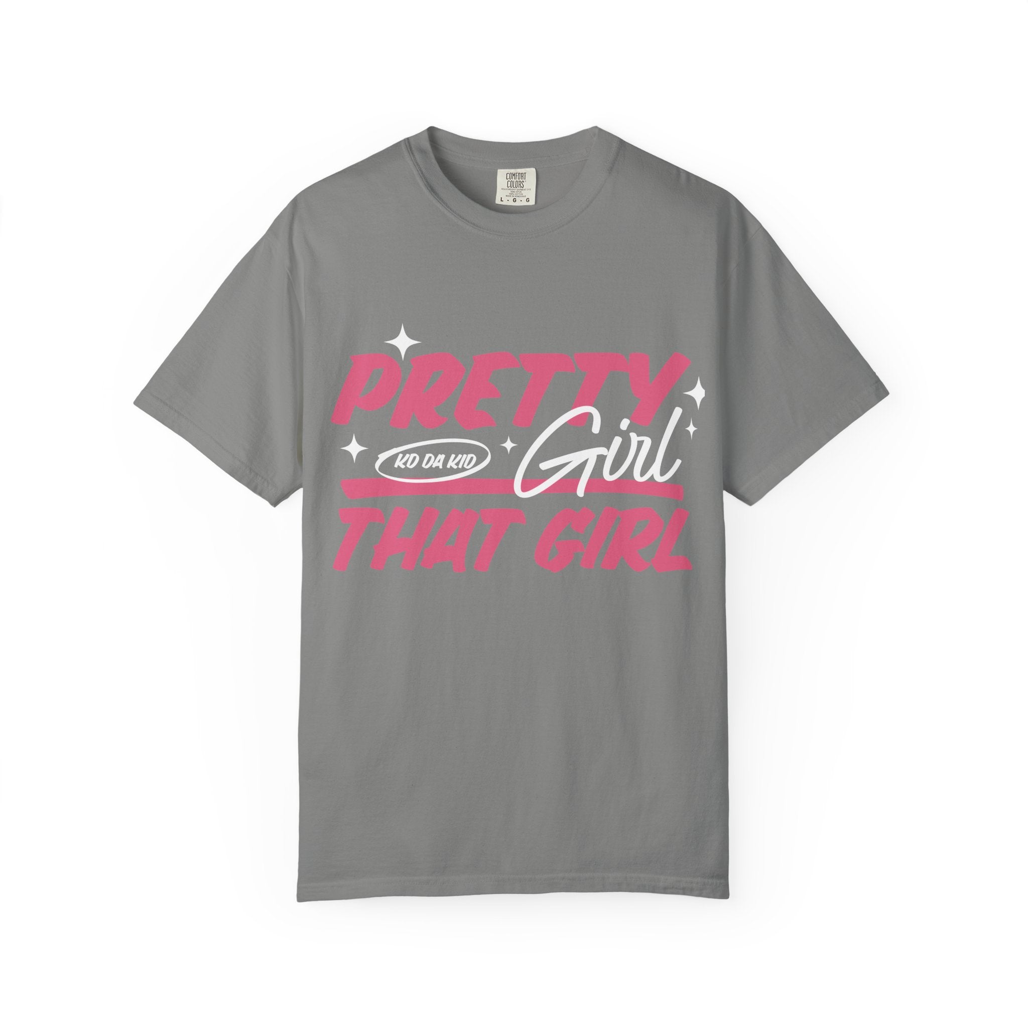 Pretty Girl That Girl T-Shirt – Retro Pink & Orange Graphic Tee