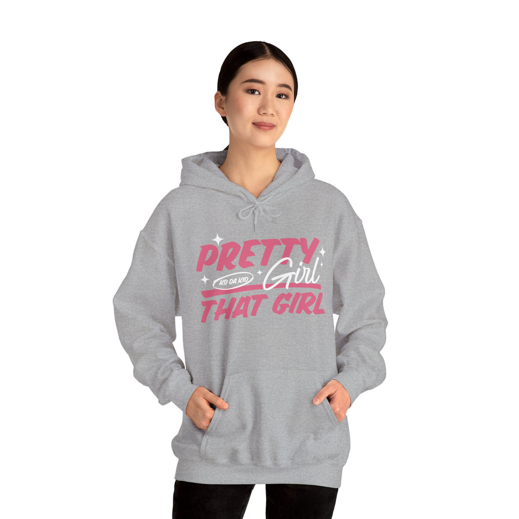 That Girl Hoodie - "Pretty Girl, " Pink Graphic Pullover