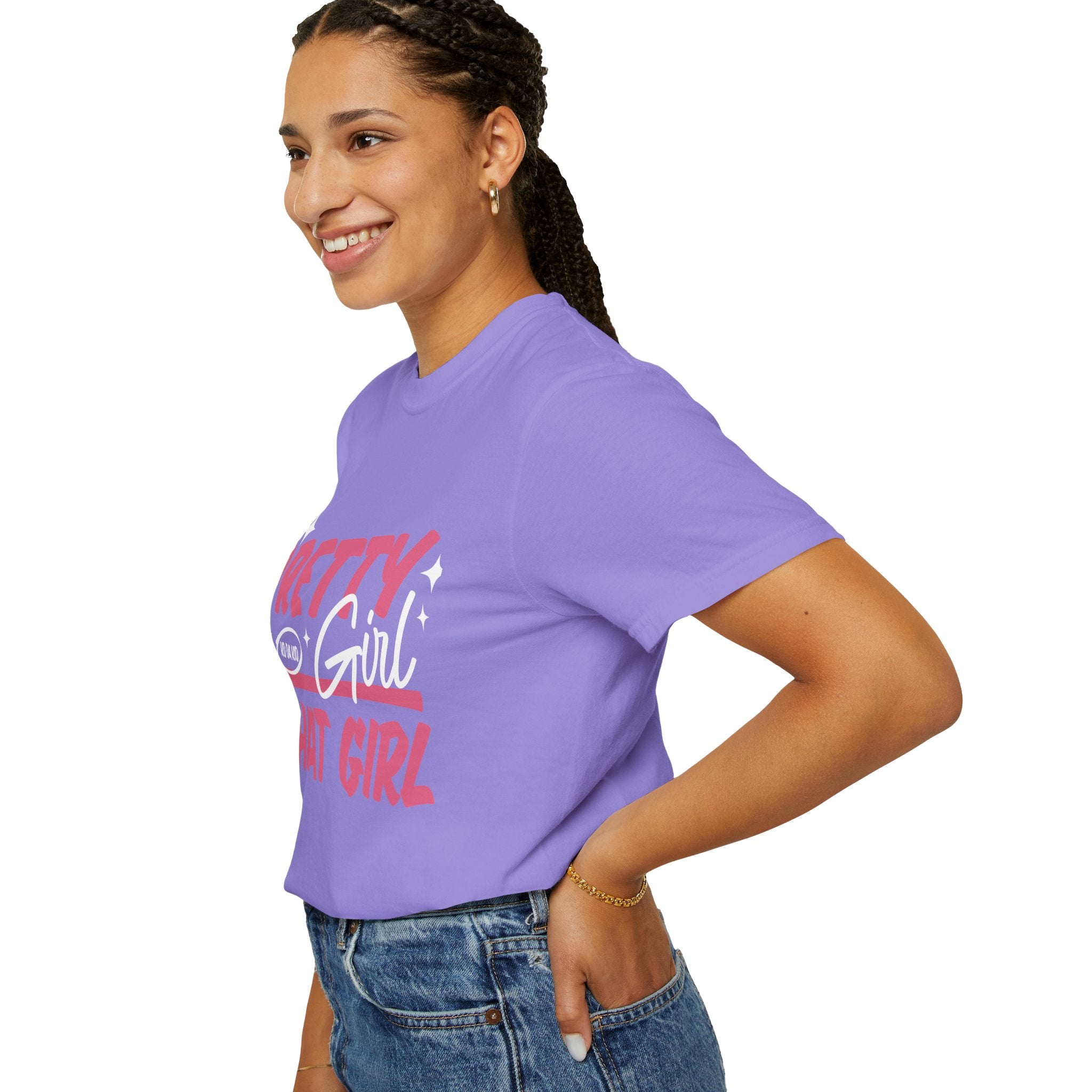 Pretty Girl That Girl T-Shirt – Retro Pink & Orange Graphic Tee