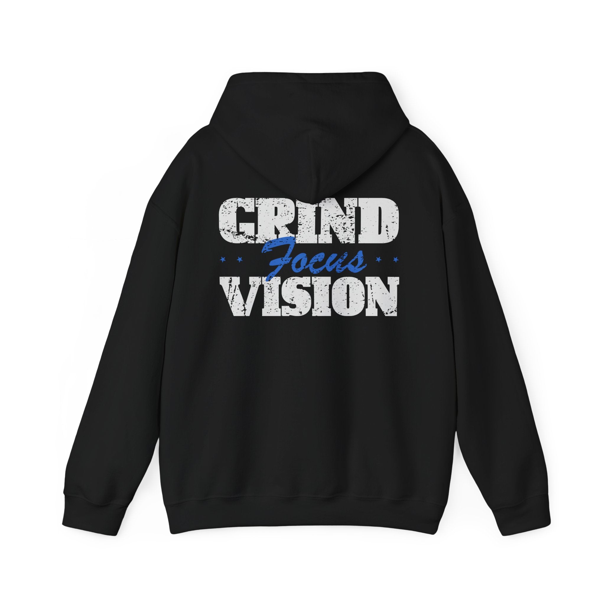 Blue Grind Focus Vision Hoodie — Motivational Fitness Streetwear